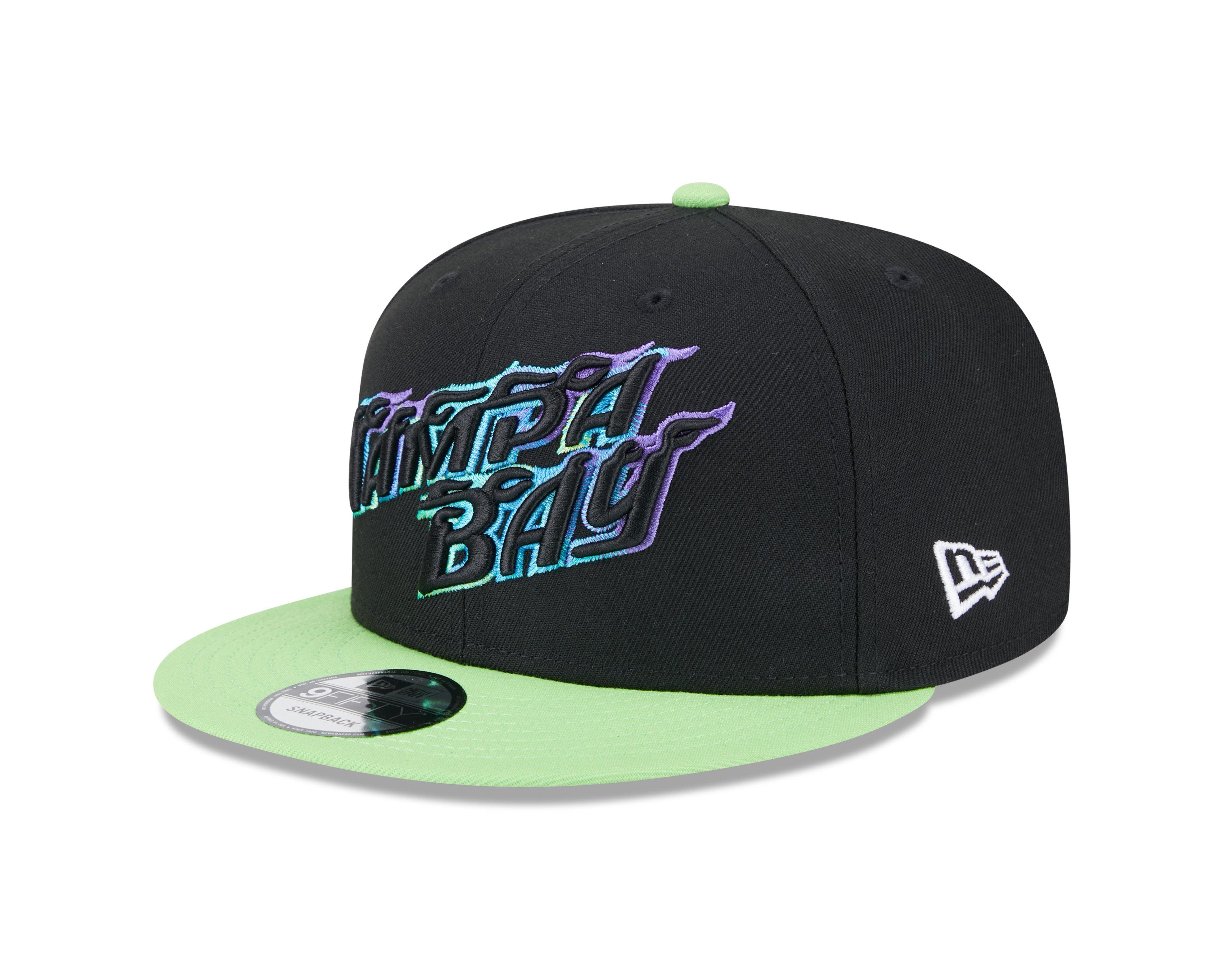 New Era Tampa Bay Rays 9FIFTY Snapback Hat - Black/Green - BLACK/GREEN Thumbnail View 1