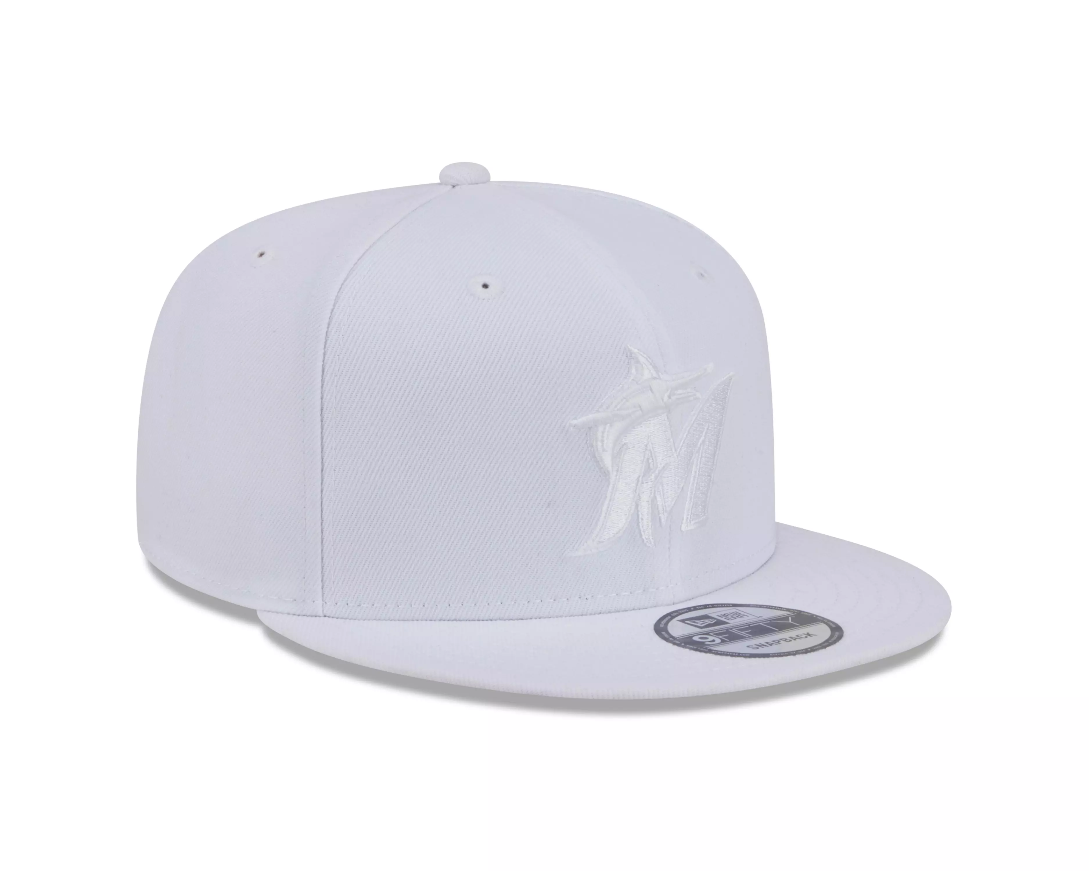 New Era Miami Marlins 9FIFTY Evergreen Snapback Hat-Egg White - WHITE