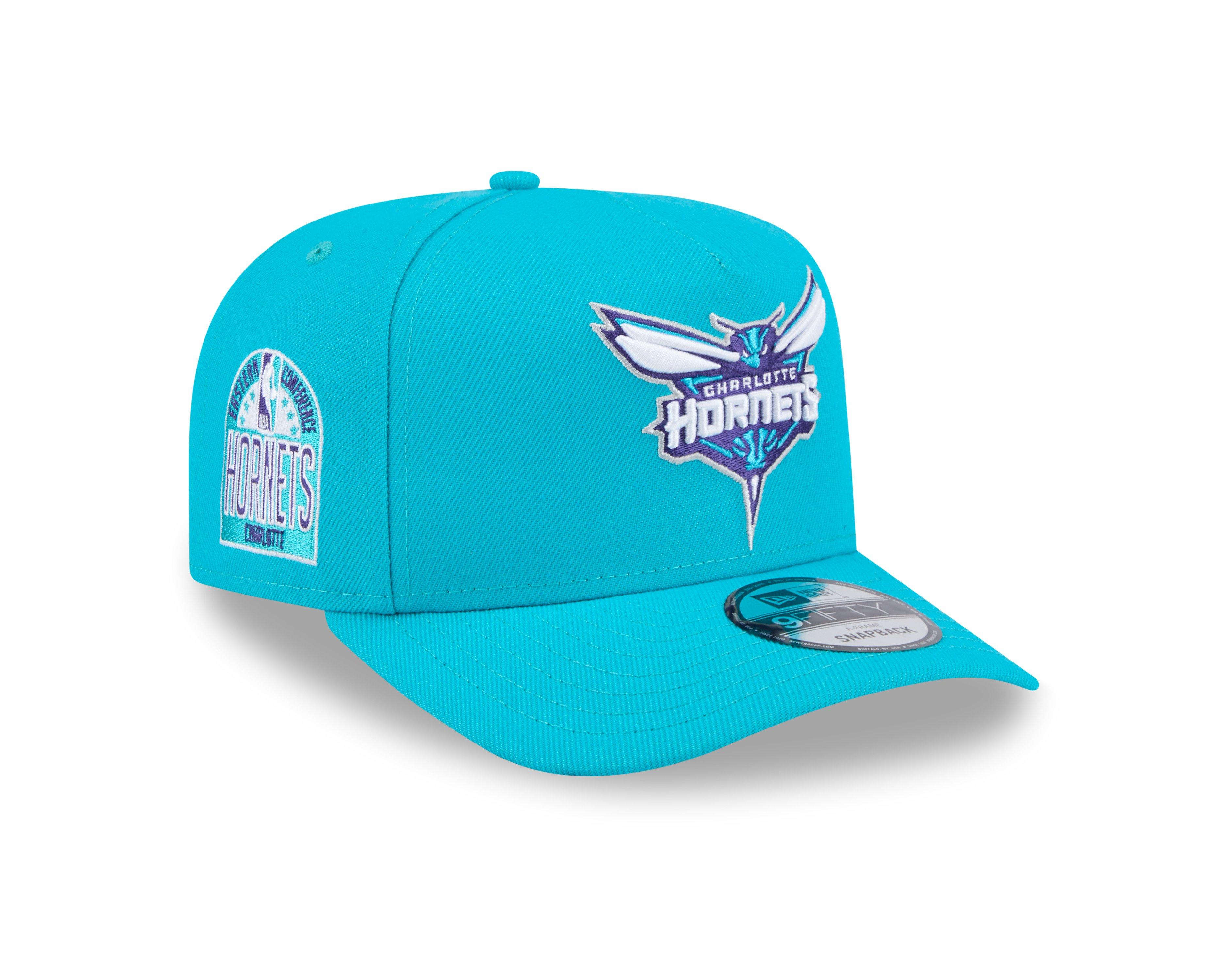 New Era Charlotte Hornets 9FIFTY A Frame Spring 2025 Snapback Hat-Teal
