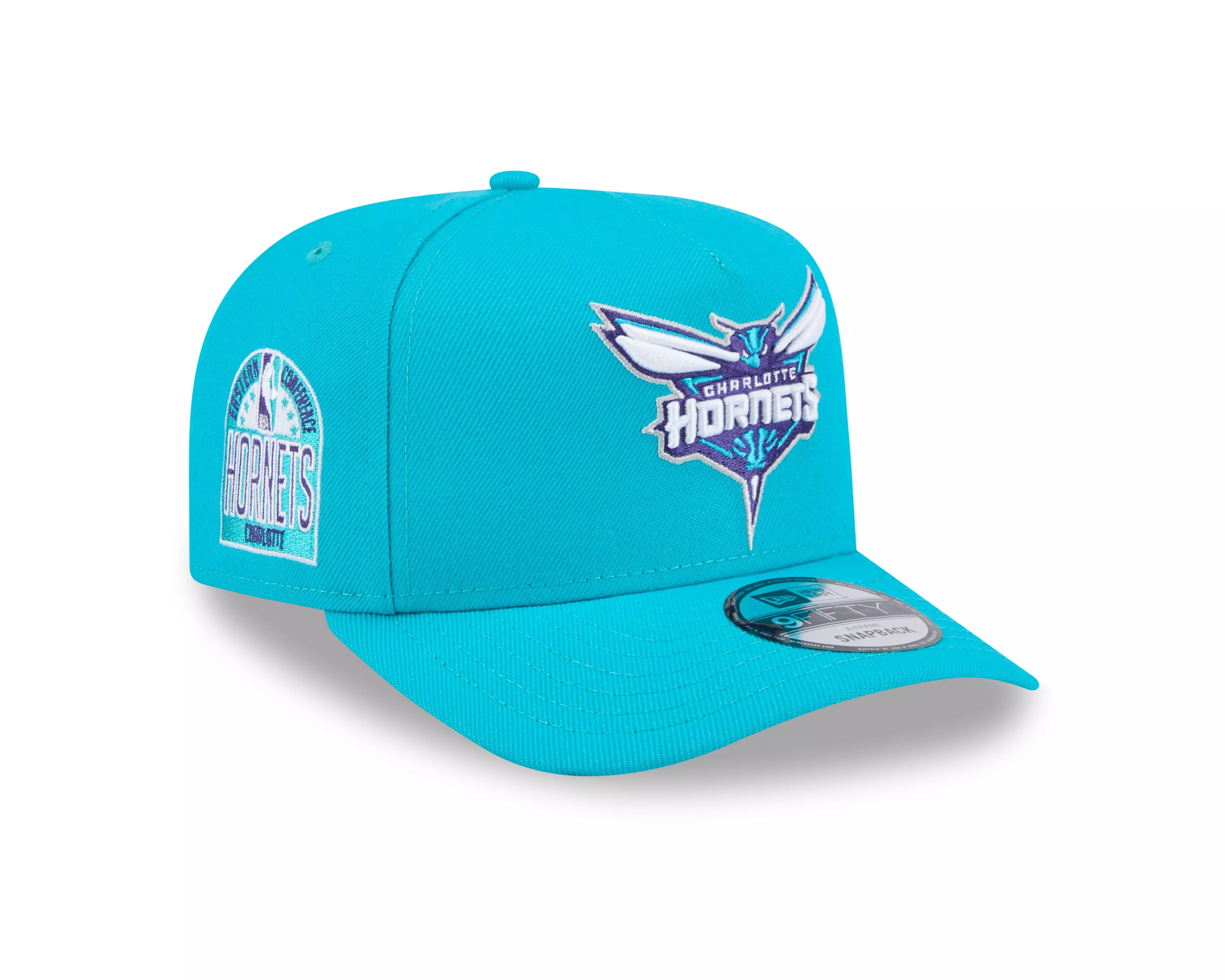 New Era Charlotte Hornets 9FIFTY A Frame Spring 2025 Snapback Hat-Teal - TEAL