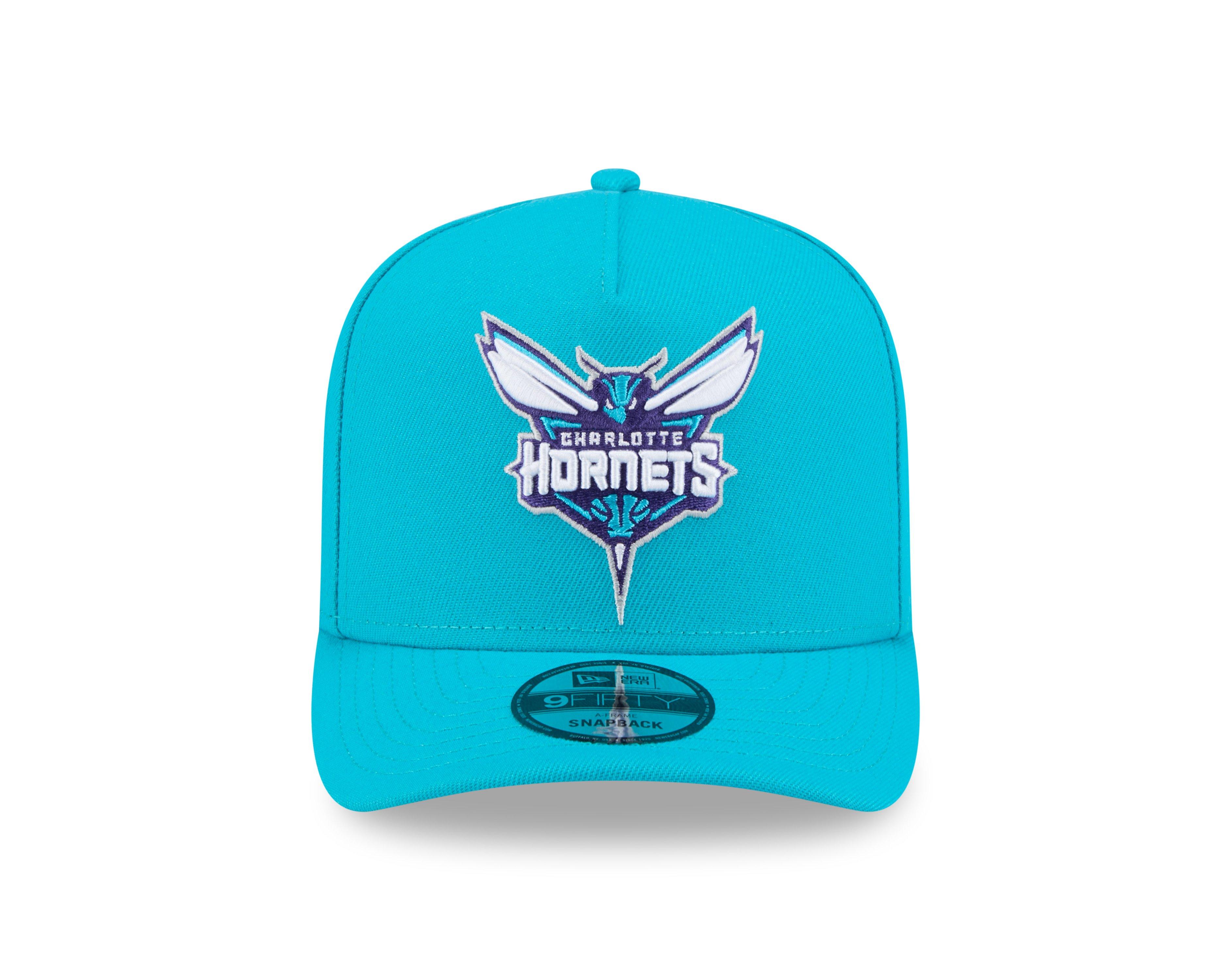 New Era Charlotte Hornets 9FIFTY A Frame Spring 2025 Snapback Hat-Teal