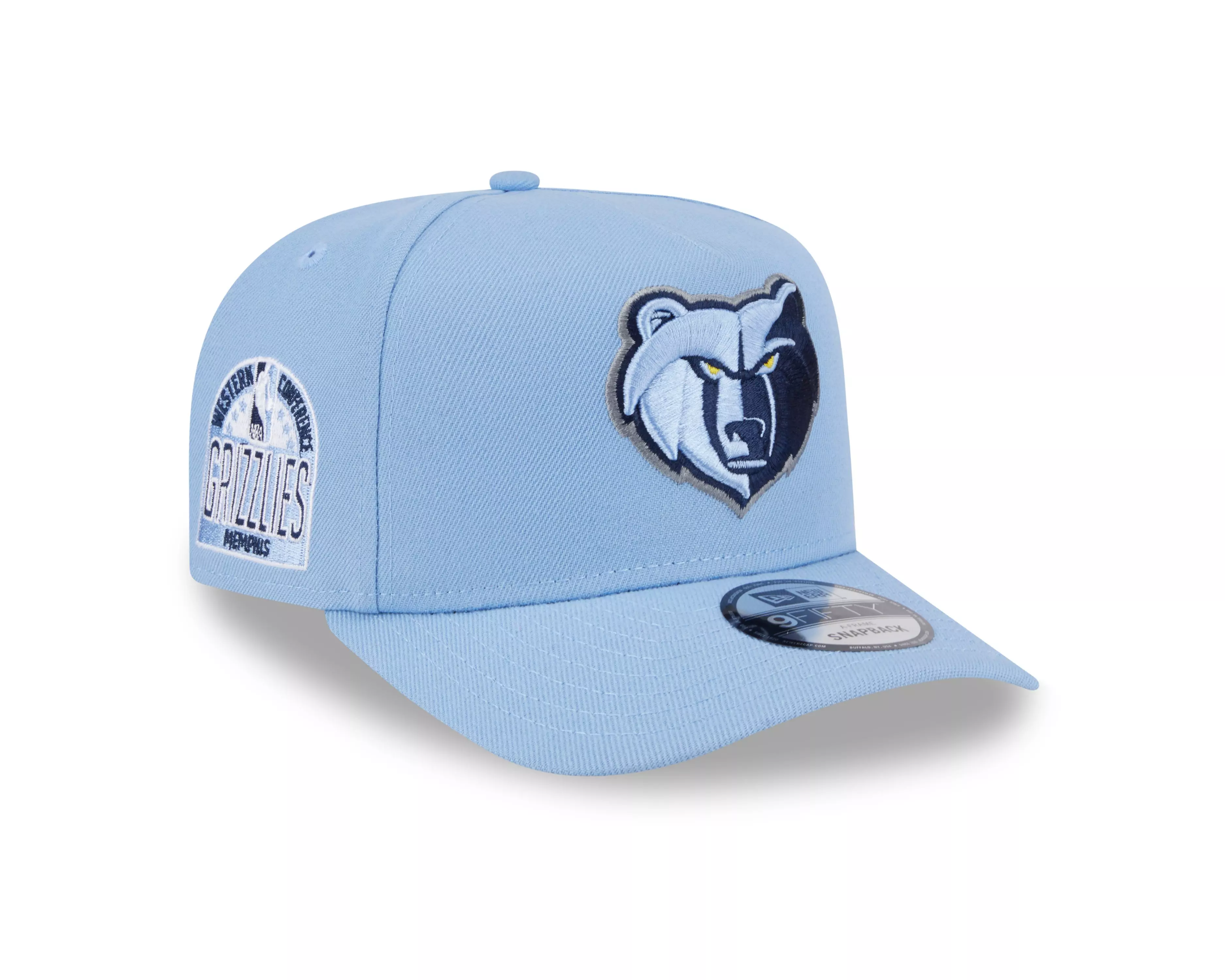 New Era Memphis Grizzlies 9FIFTY A Frame Spring 2025 Snapback Hat - Light Blue - BLUE