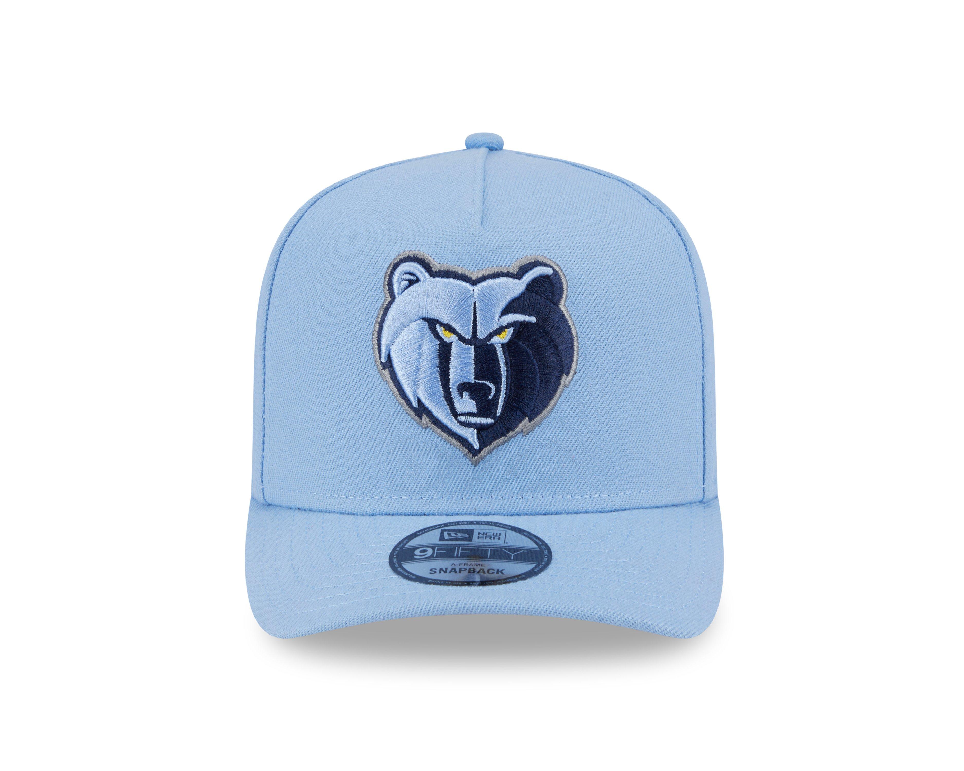New Era Memphis Grizzlies 9FIFTY A Frame Spring 2025 Snapback Hat - Light Blue - BLUE Thumbnail View 3