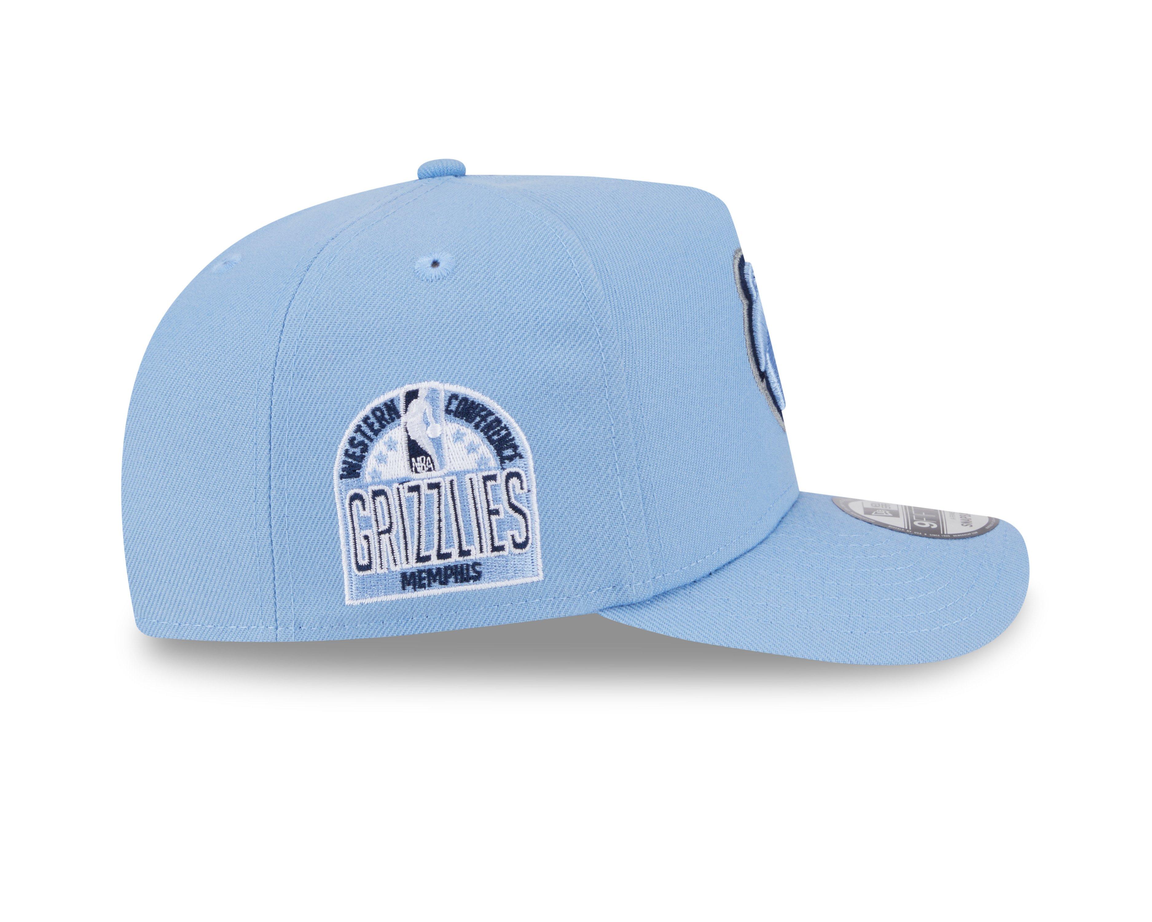 New Era Memphis Grizzlies 9FIFTY A Frame Spring 2025 Snapback Hat-Light Blue