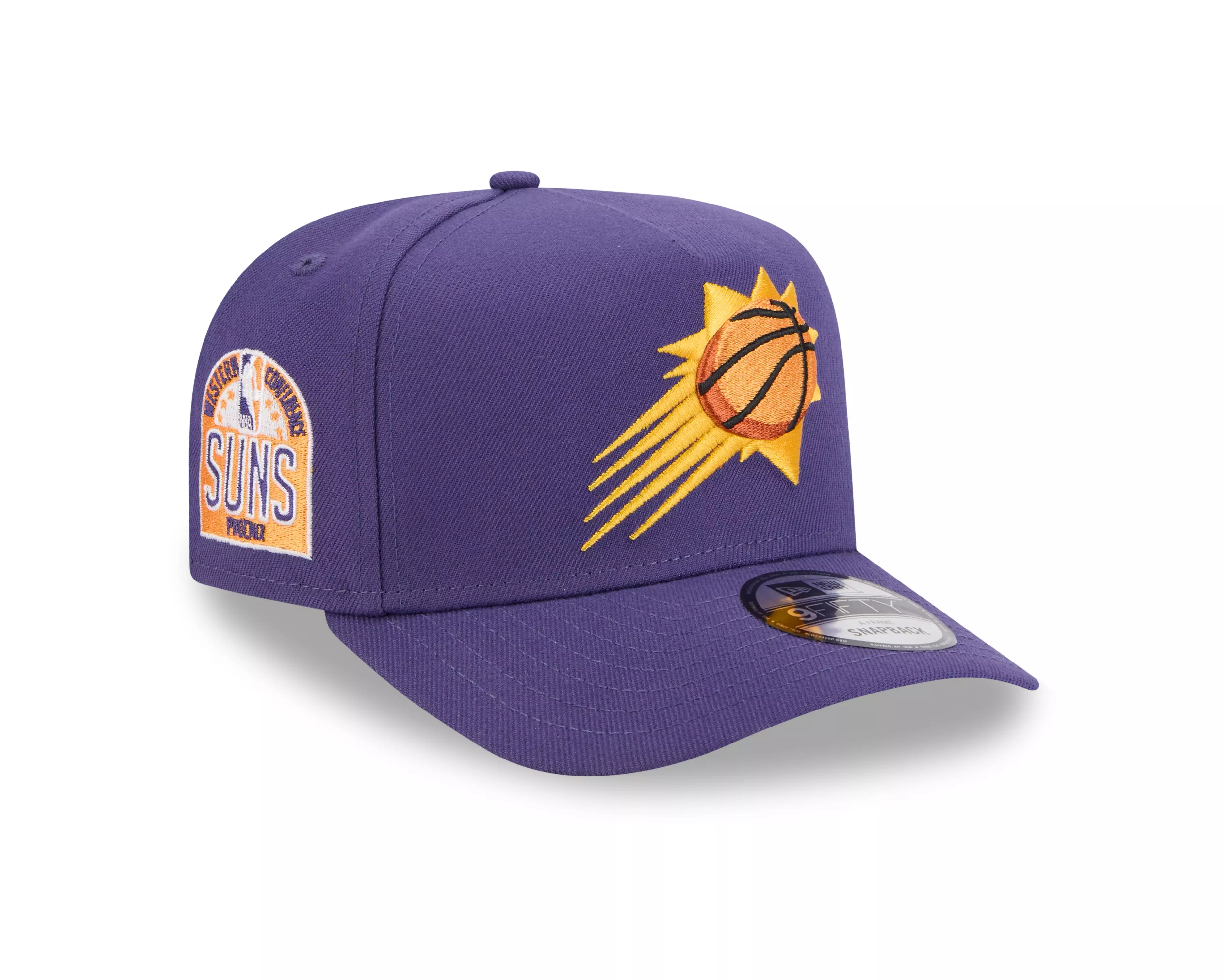 New Era Phoenix Suns 9FIFTY A Frame Spring 2025 Snapback Hat-Purple - PURPLE