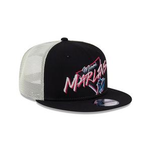 New Era Miami Marlins 9FIFTY Neon Snapback Hat-Black