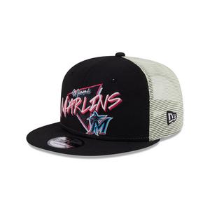 New Era Miami Marlins 9FIFTY Neon Snapback Hat-Black
