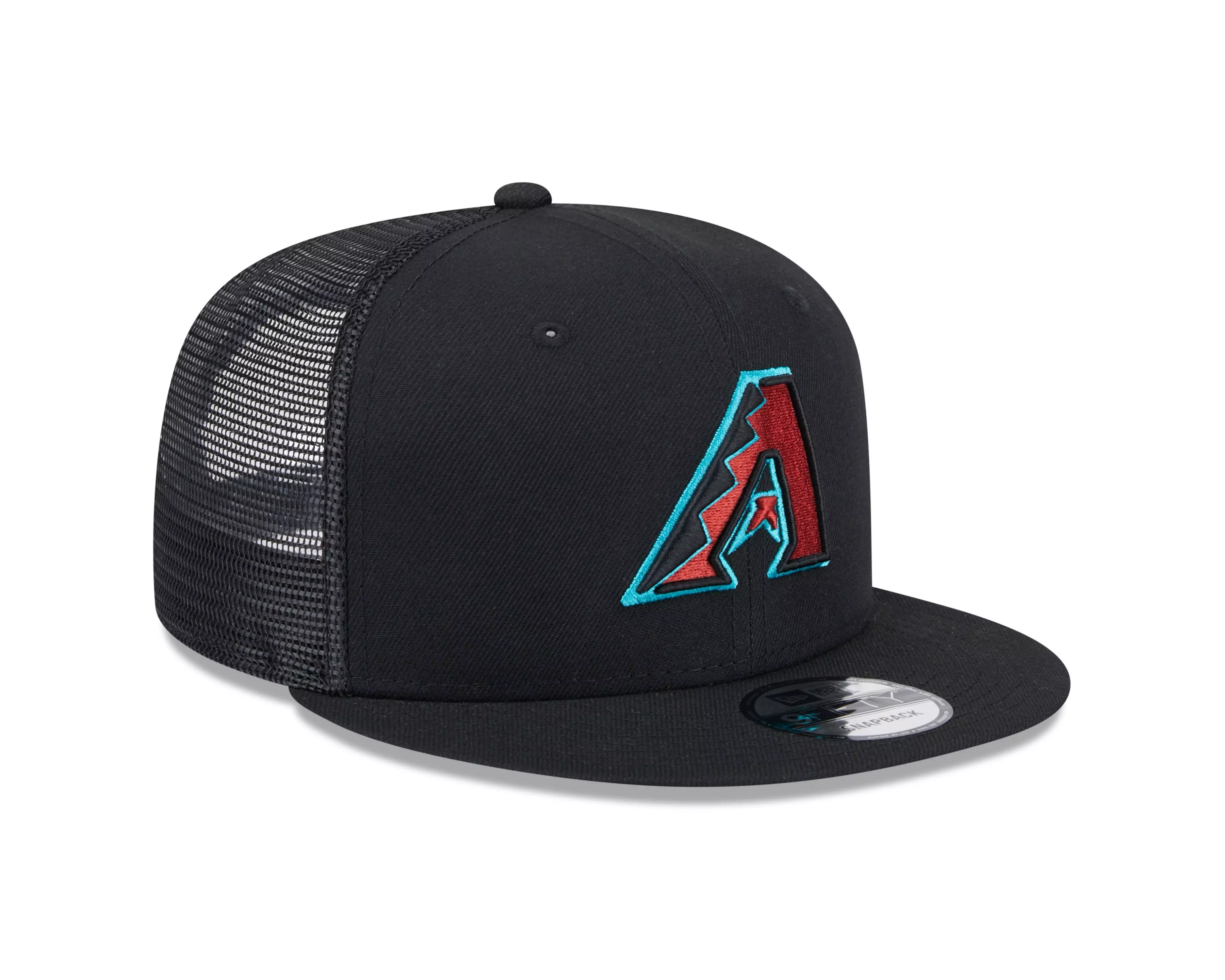 New Era Arizona Diamondbacks 9FIFTY Trucker Snapback Hat-Black - BLACK