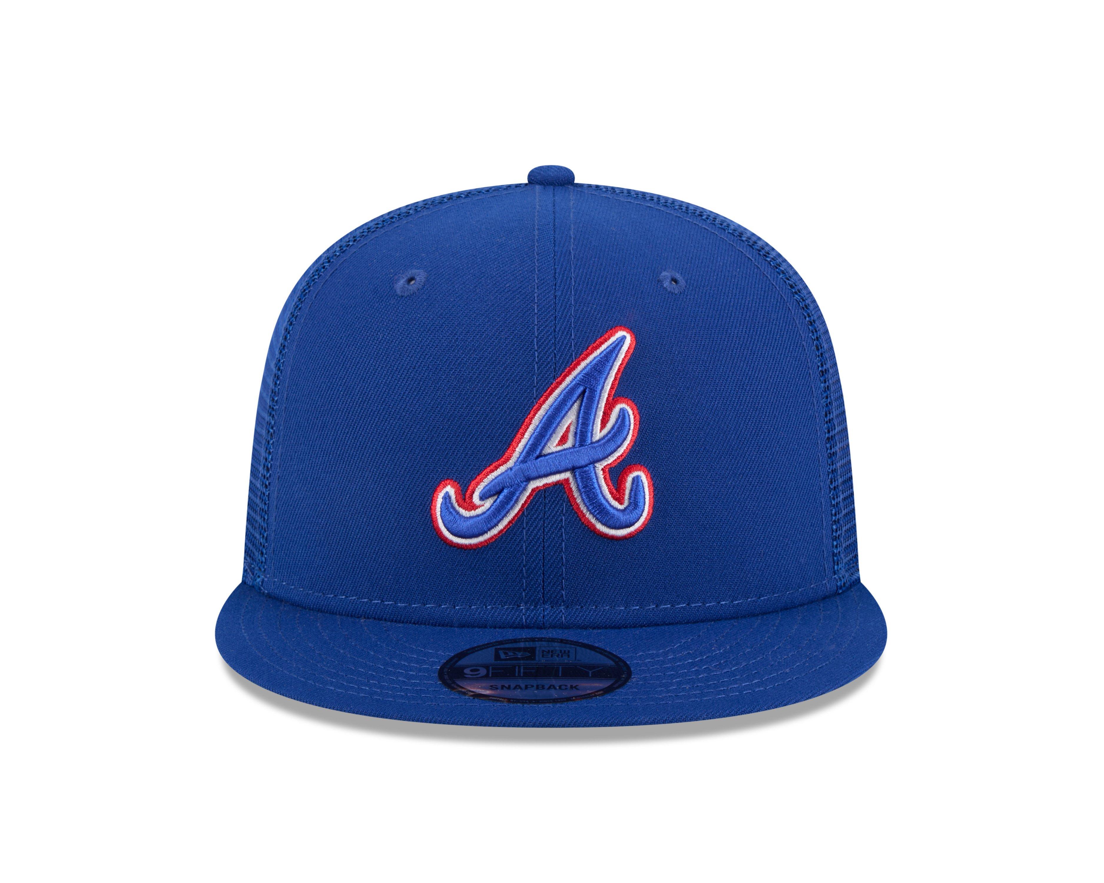 New Era Atlanta Braves 9FIFTY Trucker Snapback Hat-Blue