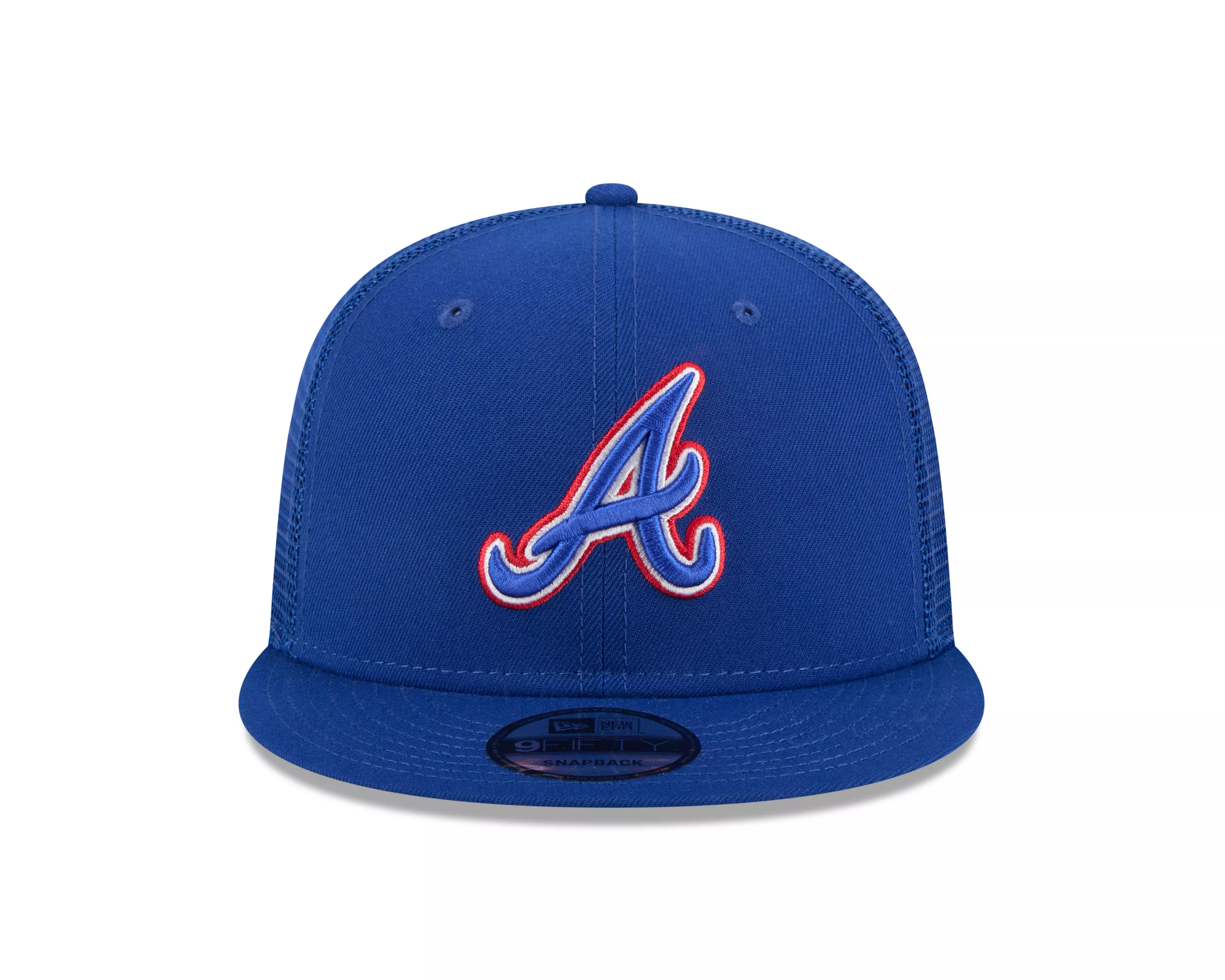 New Era Atlanta Braves 9FIFTY Trucker Snapback Hat-Blue - BLUE