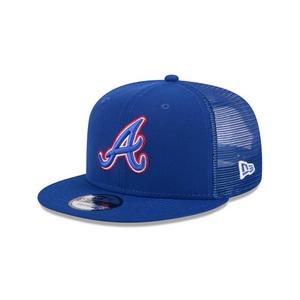New Era Atlanta Braves 9FIFTY Trucker Snapback Hat-Blue