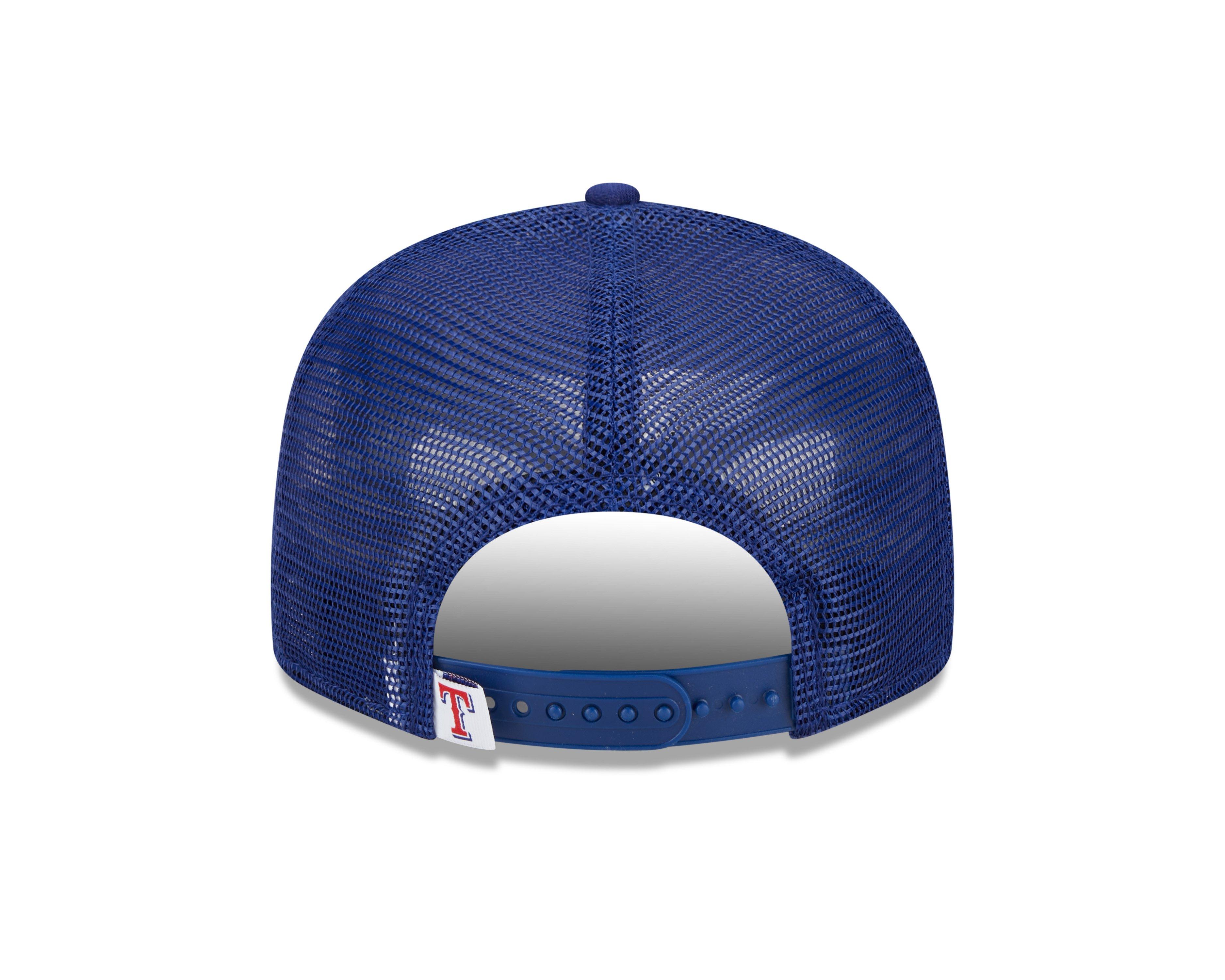 New Era Texas Rangers 9FIFTY Trucker Snapback Hat - Blue - BLUE Thumbnail View 3