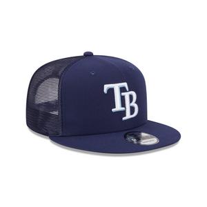 New Era Tampa Bay Rays 9FIFTY Trucker Snapback Hat-Blue