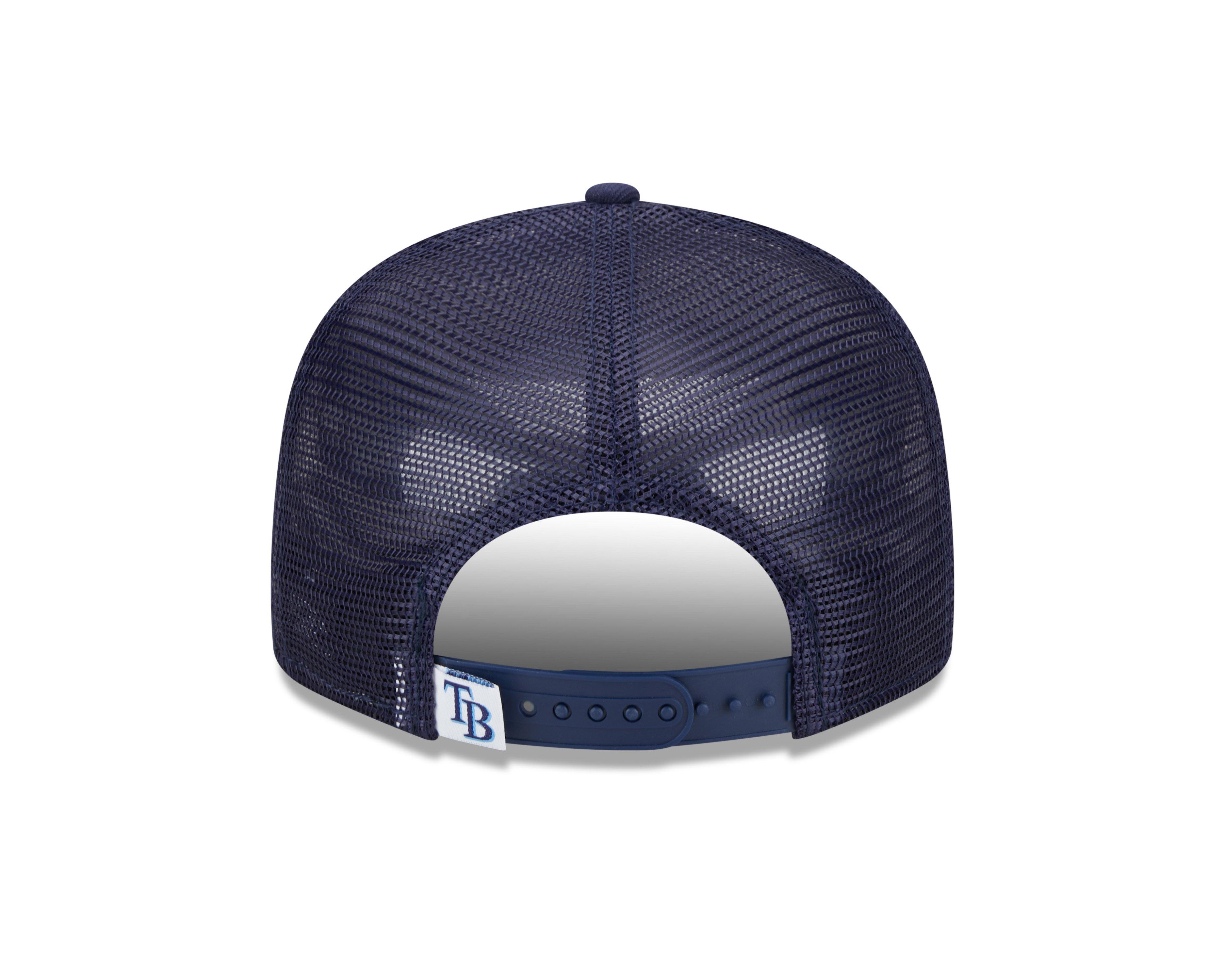 New Era Tampa Bay Rays 9FIFTY Trucker Snapback Hat - Blue - BLUE Thumbnail View 3