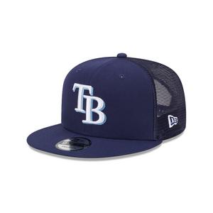 New Era Tampa Bay Rays 9FIFTY Trucker Snapback Hat-Blue