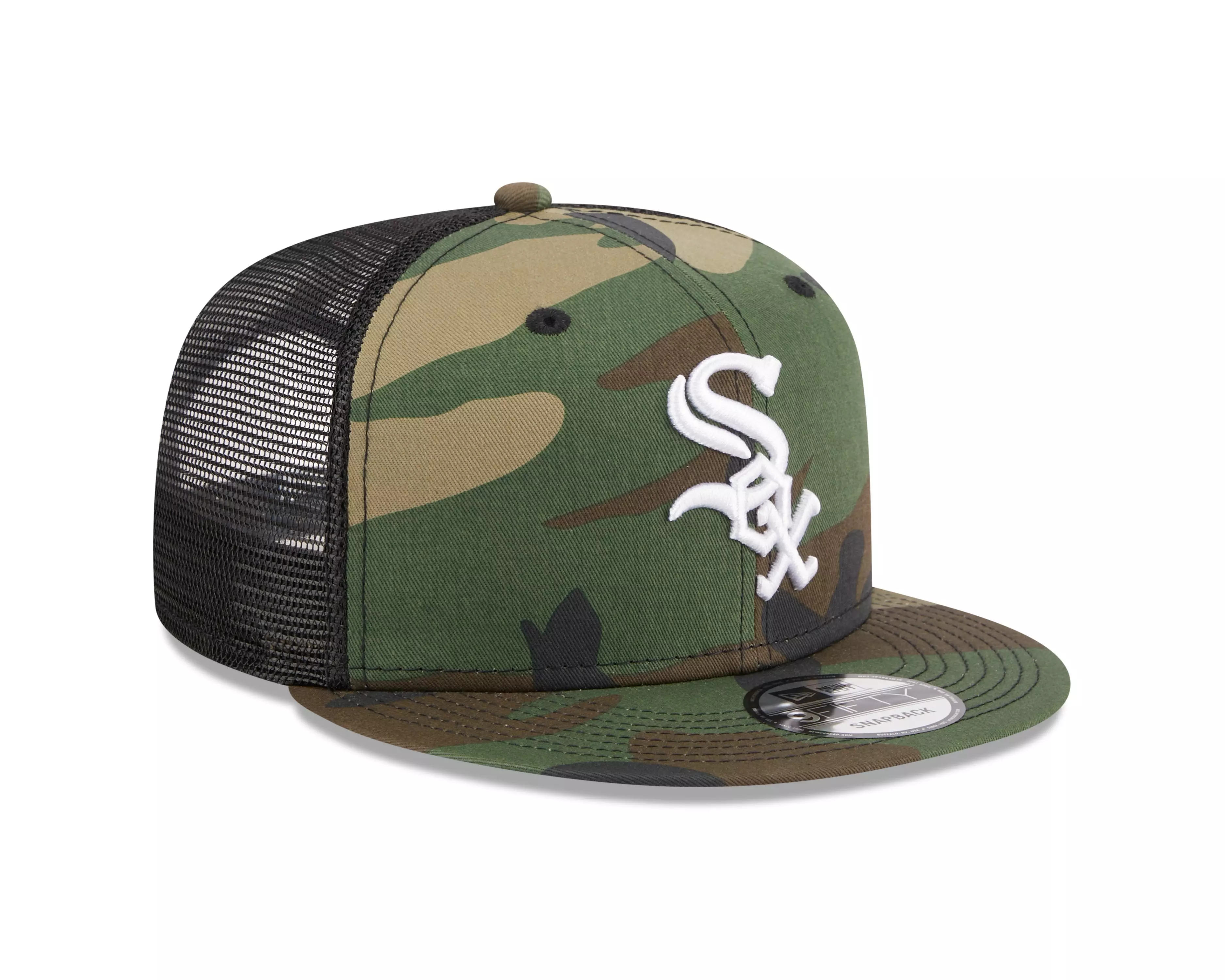 New Era Chicago White Sox 9FIFTY Trucker Snapback Hat-Camo - GREEN