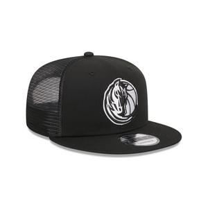 New Era Dallas Mavericks 9FIFTY Trucker Snapback Hat-Black