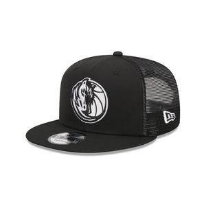 New Era Dallas Mavericks 9FIFTY Trucker Snapback Hat-Black