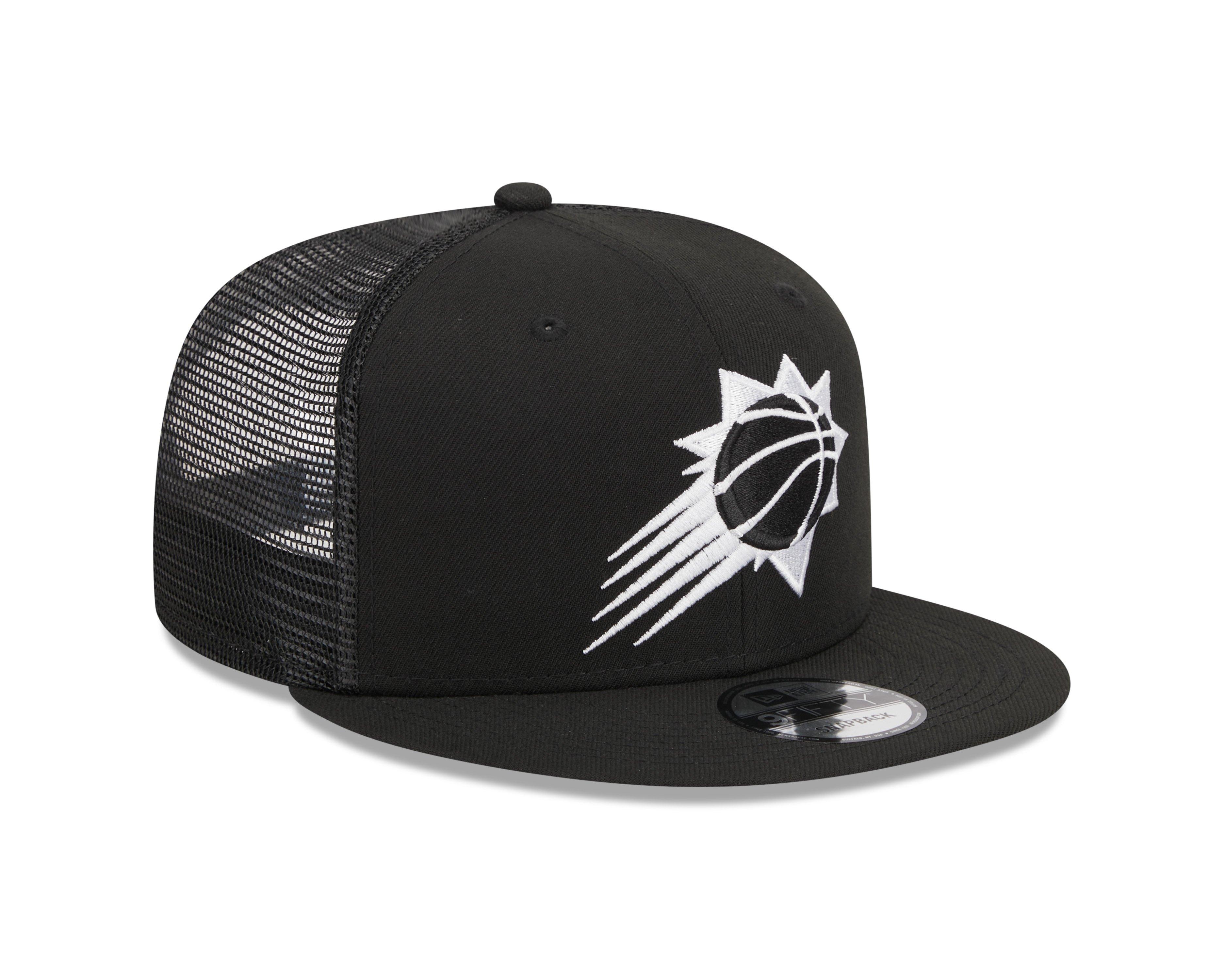 New Era Phoenix Suns 9FIFTY Trucker Snapback - Black - BLACK Thumbnail View 2