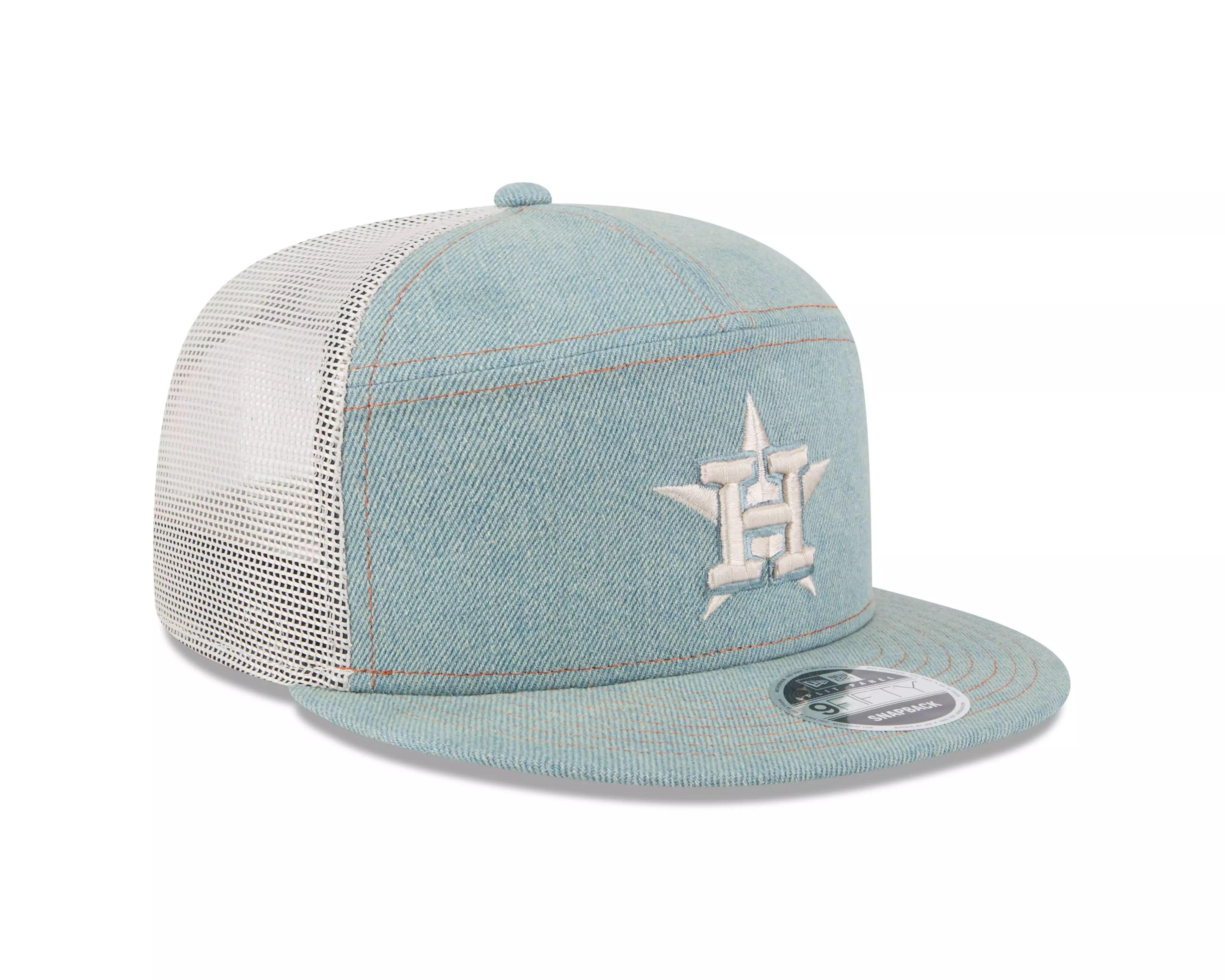 New Era Houston Astros 9FIFTY Denim Snapback Hat-Blue - BLUE