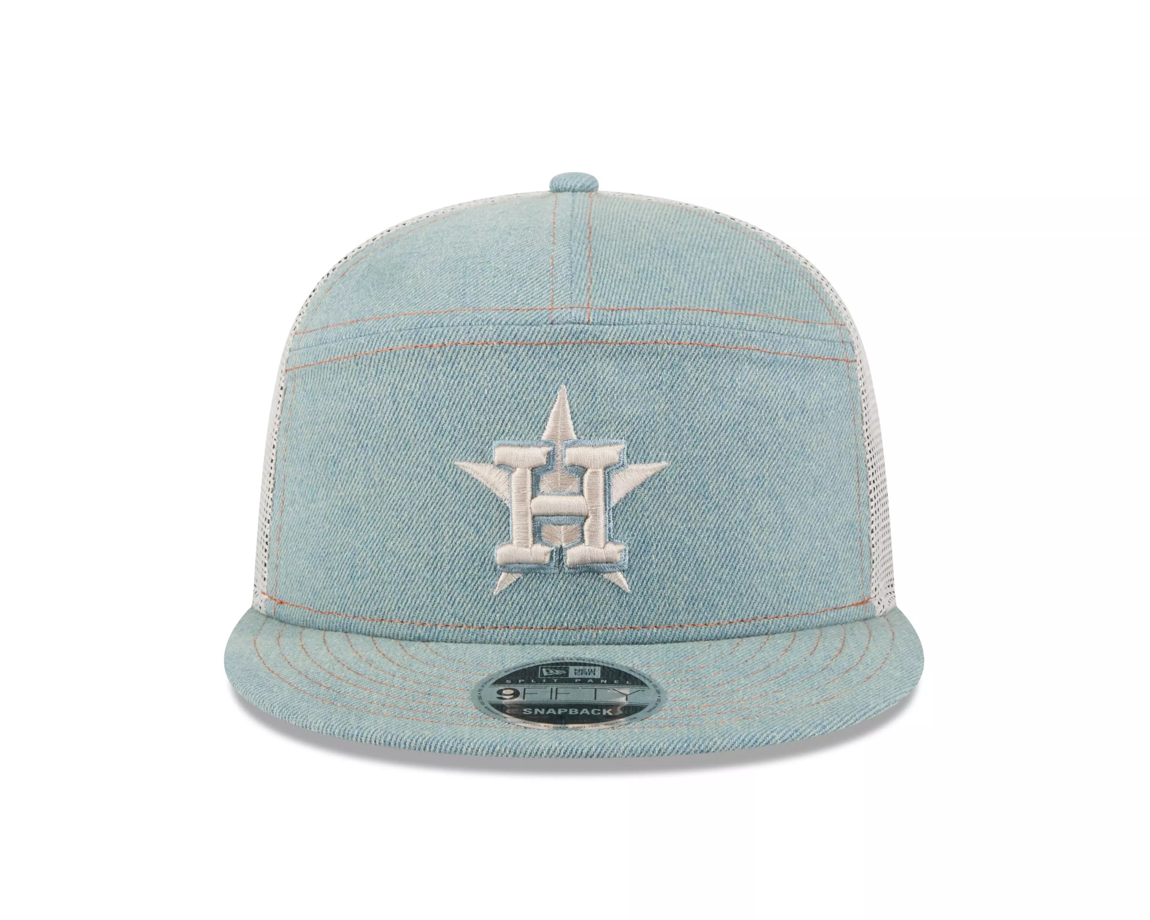 New Era Houston Astros 9FIFTY Denim Snapback Hat-Blue - BLUE