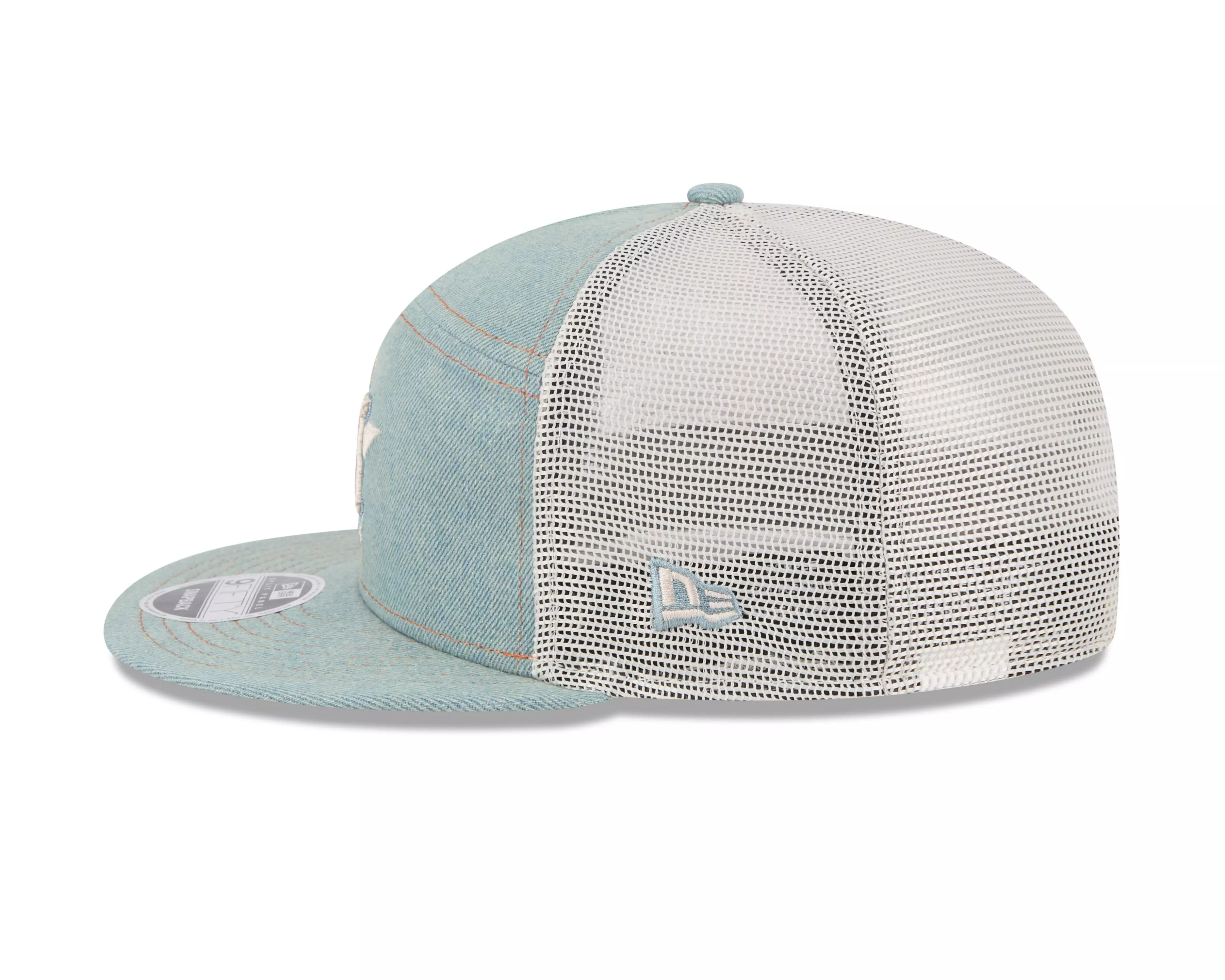 New Era Houston Astros 9FIFTY Denim Snapback Hat-Blue - BLUE