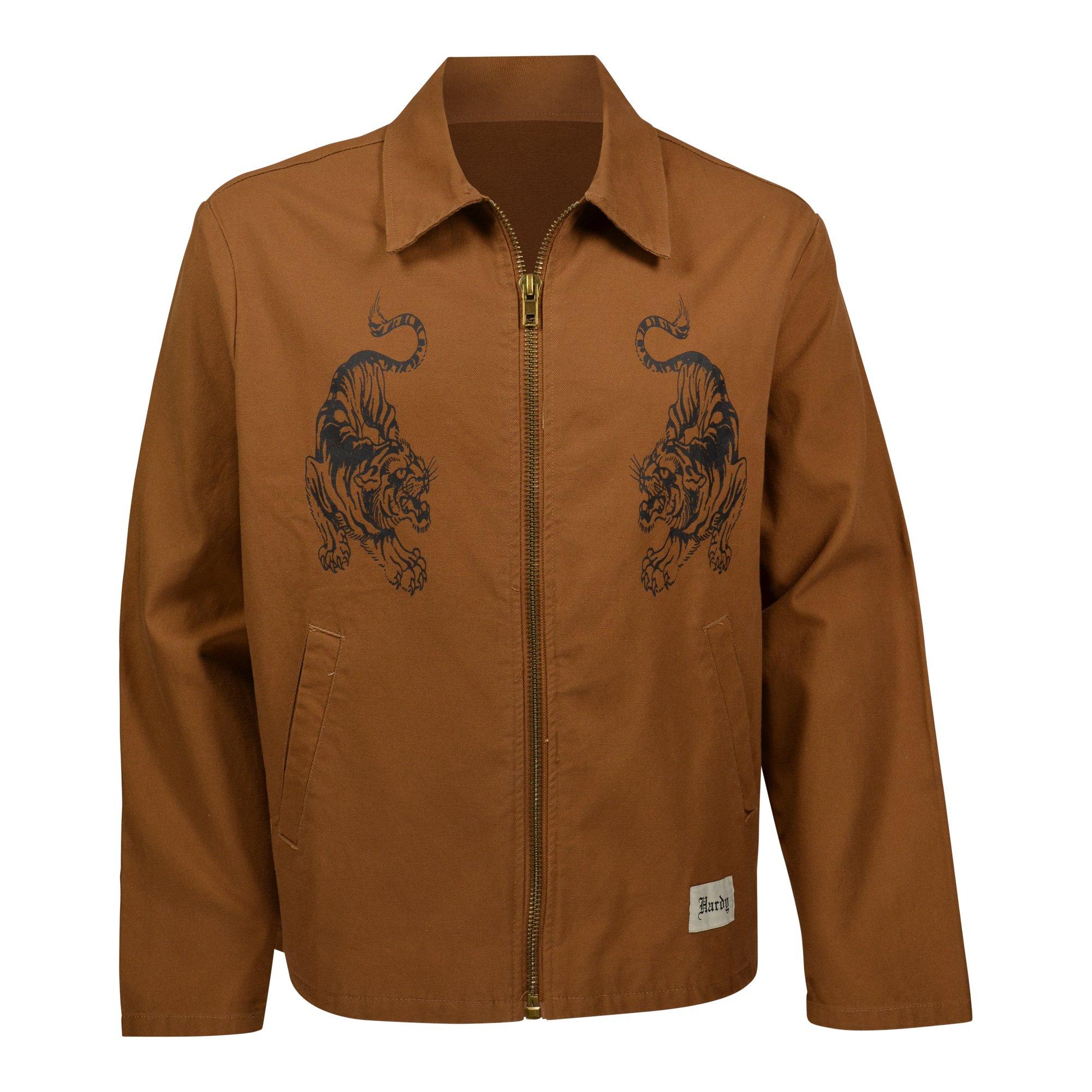 Ed Hardy Men's Panthers Workwear Jacket - Cognac - BROWN