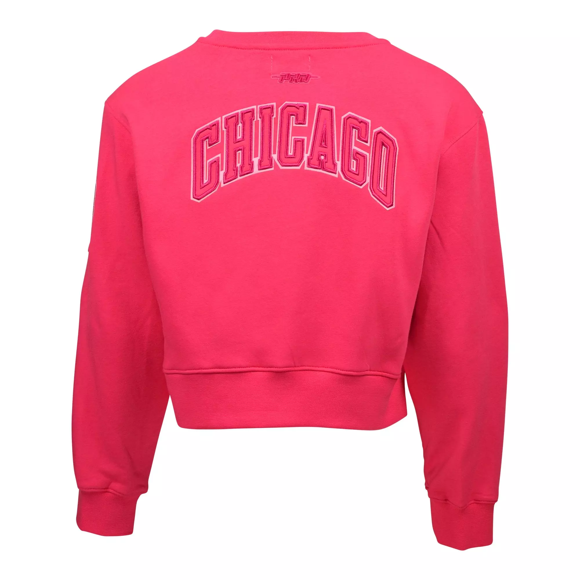 Pro Standard Big Girl's Chicago Bulls Triple Pink Fleece Crew Sweatshirt-Pink - PINK