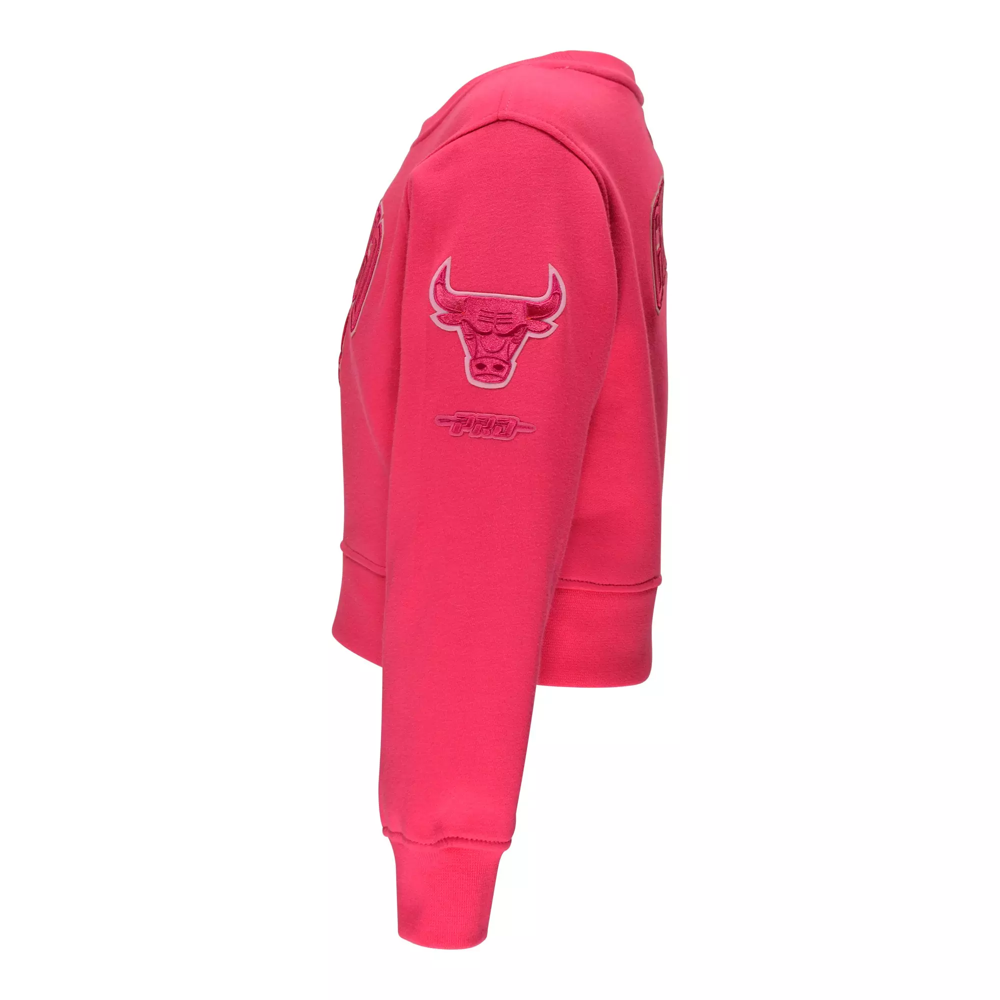 Pro Standard Little Girls' Chicago Bulls Fleece Crew Sweatshirt - Triple Pink - PINK
