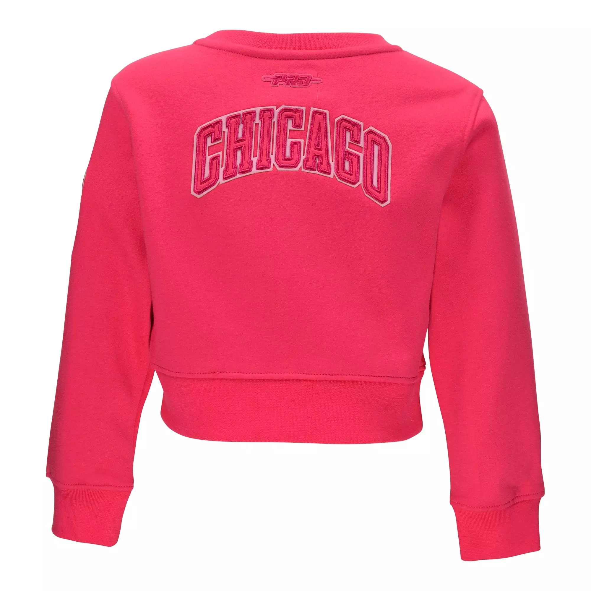 Pro Standard Little Girls' Chicago Bulls Fleece Crew Sweatshirt - Triple Pink - PINK