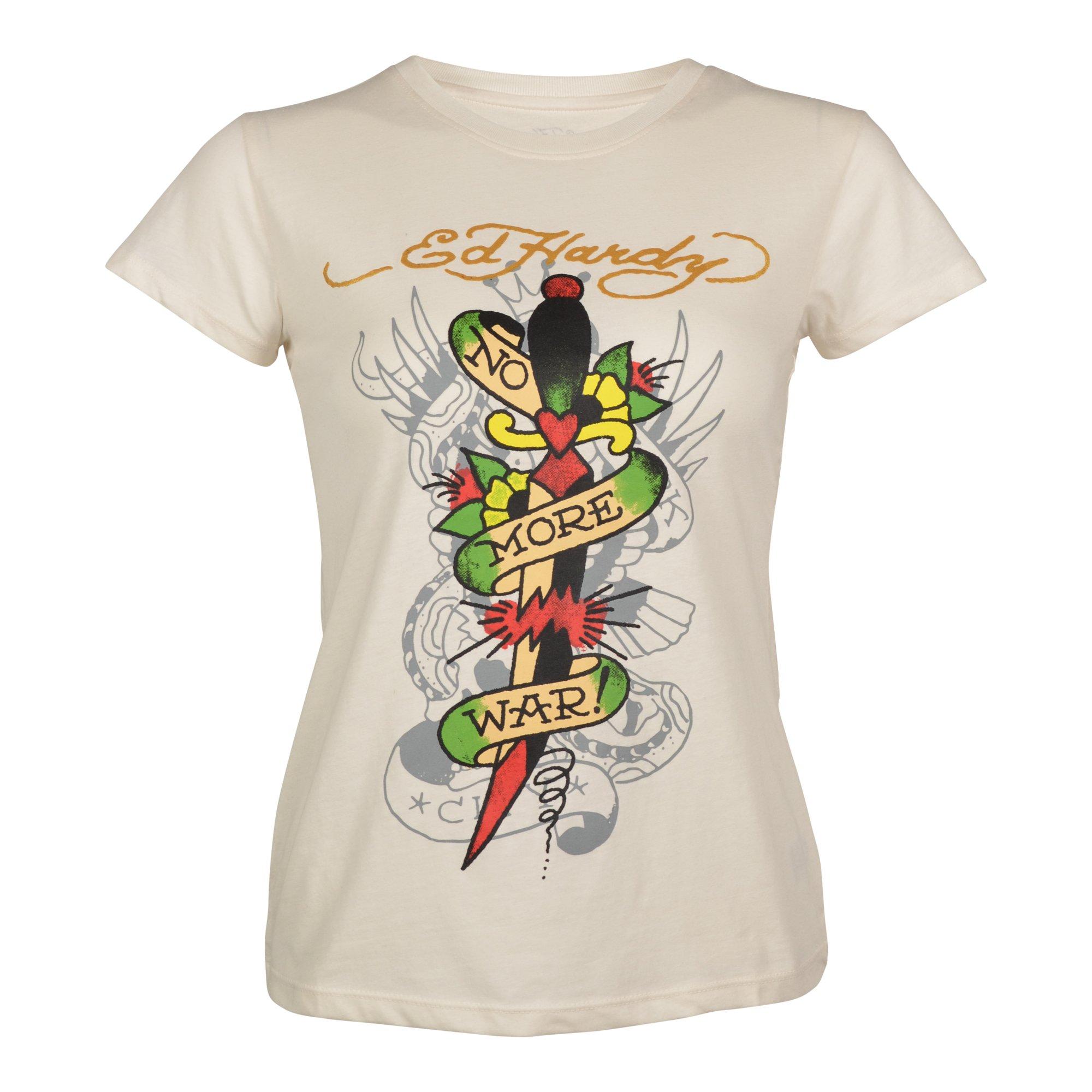 Ed Hardy Dagger Women's Ivory Tee