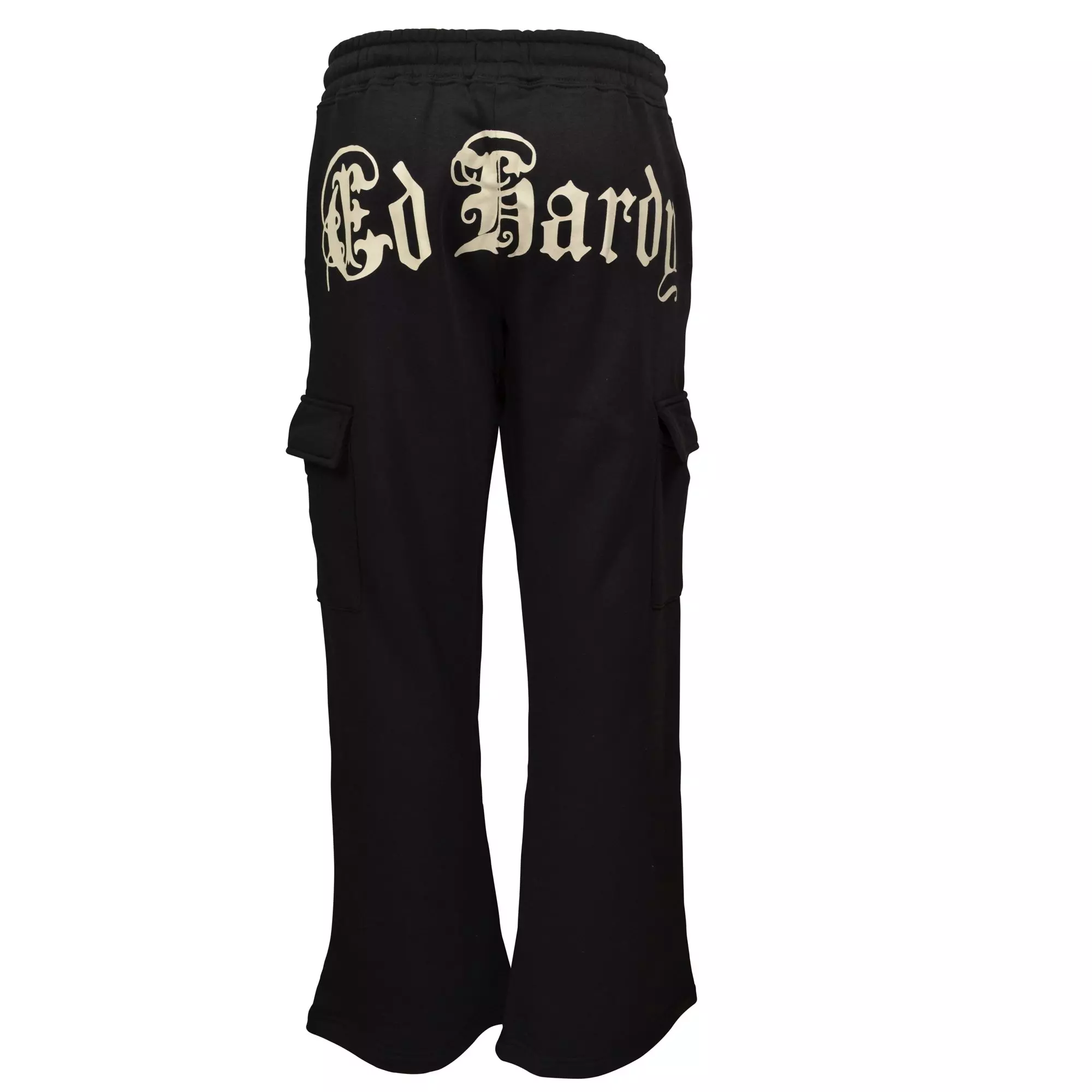 Ed Hardy Women's Skull Fleece Cargo Pants - Black - BLACK
