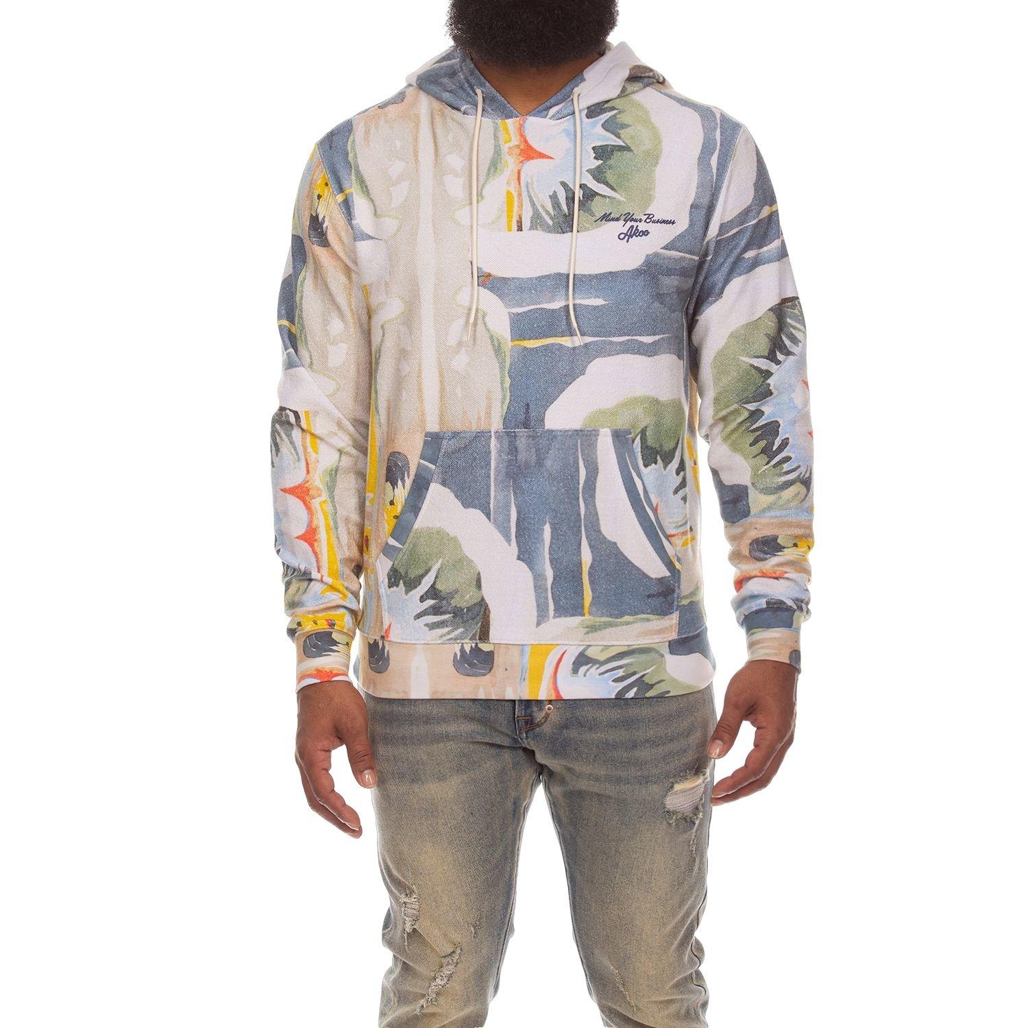 AKOO Men's Zen Hoodie - Whistle White - MULTI-COLOR