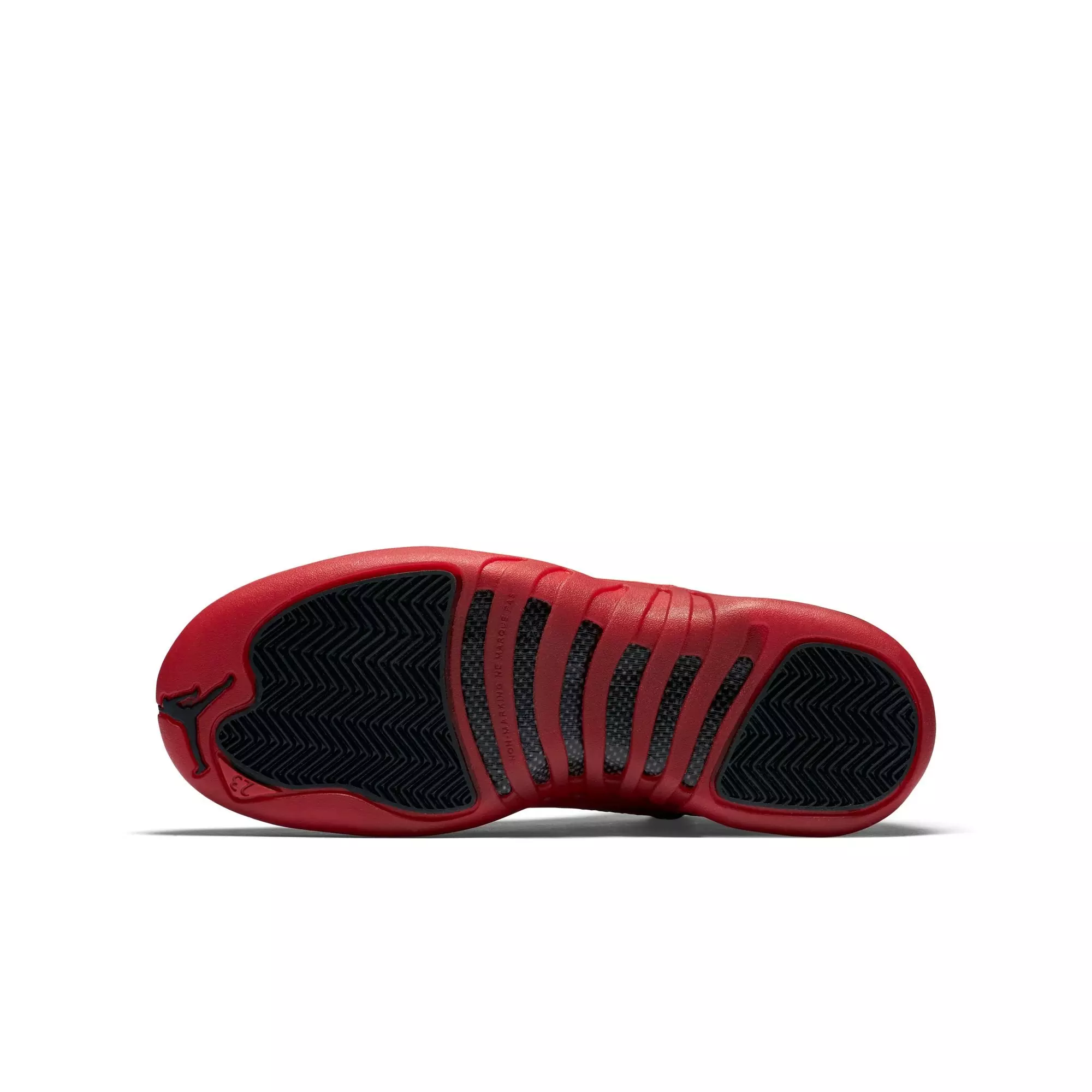 Jordan 12 Retro "Black and Varsity Red" Grade School Kids' Shoe - BLACK/VARSITY RED