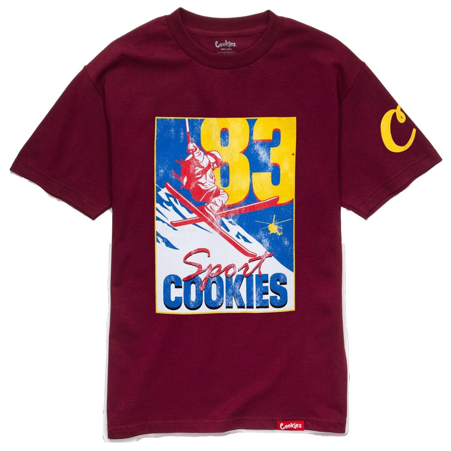 Cookies Men's Slopes Tee - Burgundy - BURGUNDY