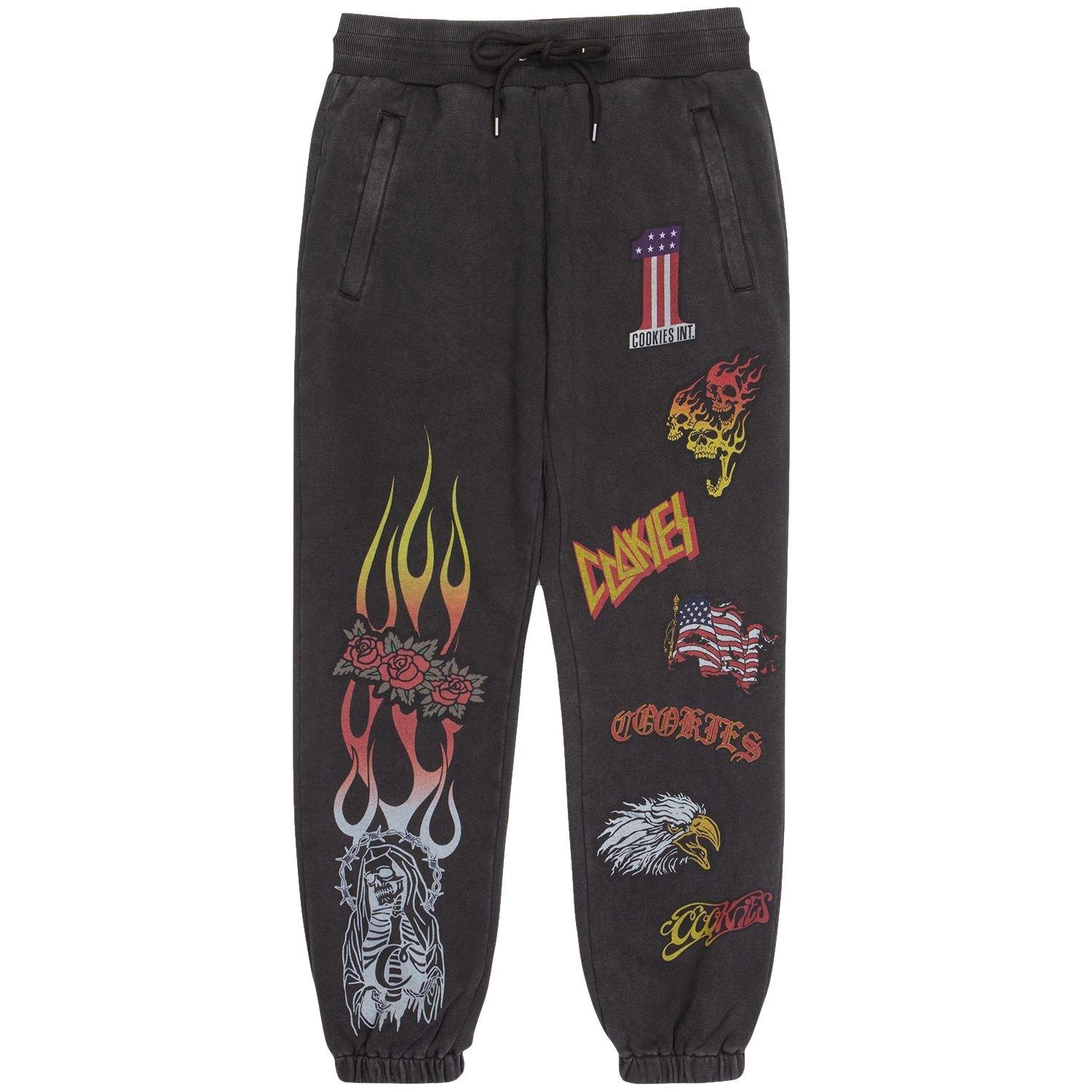 Cookies Men's Highway Fleece Pants - Black - BLACK Thumbnail View 1