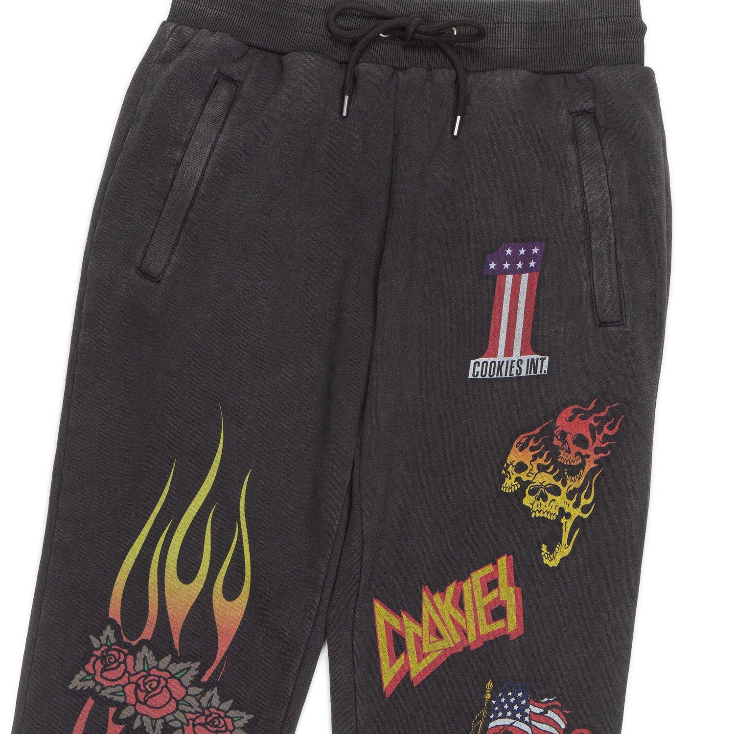 Cookies Men's Highway Fleece Pants - Black - BLACK Thumbnail View 3
