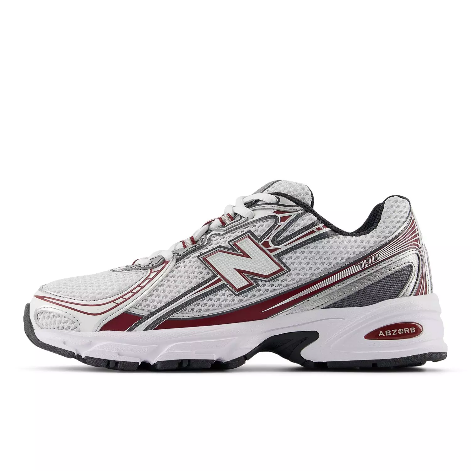 New Balance 740 "Mercury Red/White/Castlerock" Unisex Shoe - WHITE/RED/GREY