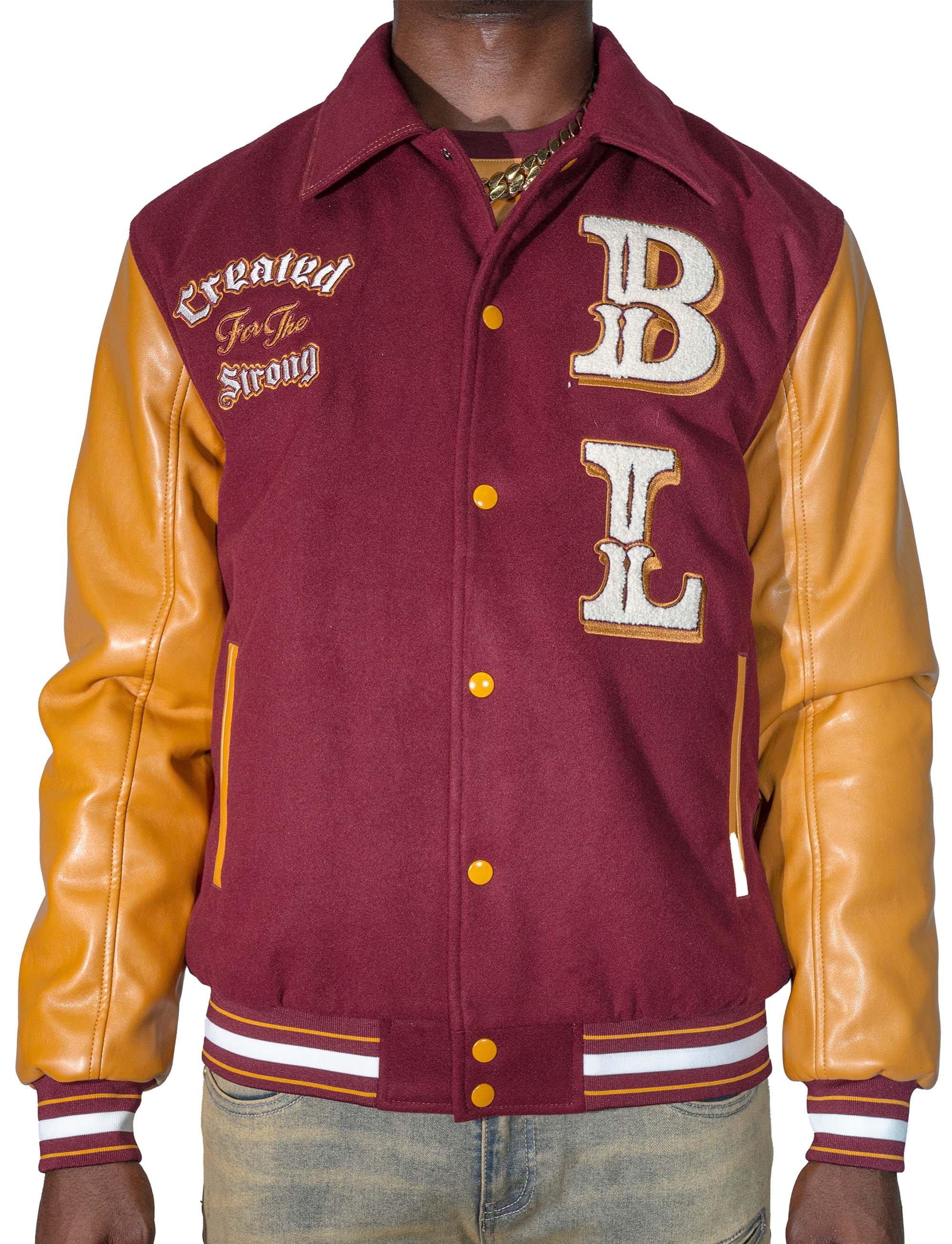 Blac Leaf Men's Created For The Strong Jacket - BURGUNDY