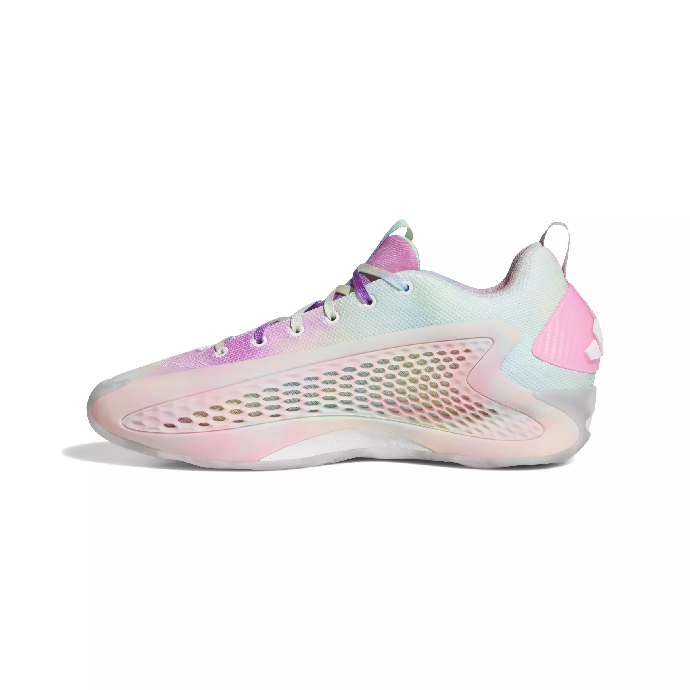 adidas Anthony Edwards 1 "Tie Dye" Men's Basketball Shoe - WHITE/ACID ORANGE/BLISS PINK