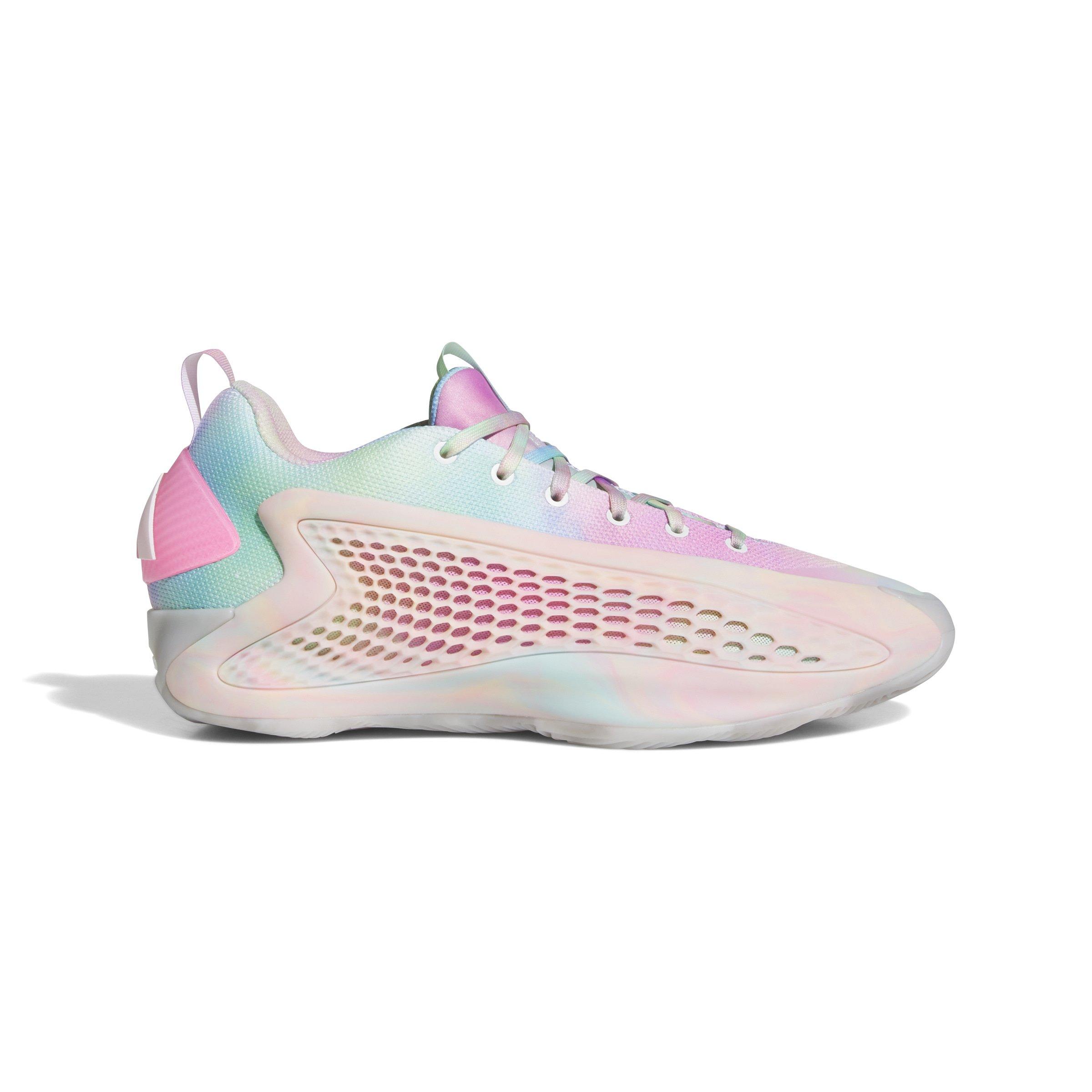 adidas Anthony Edwards 1 "Tie Dye" Men's Basketball Shoe - WHITE/ACID ORANGE/BLISS PINK Thumbnail View 1