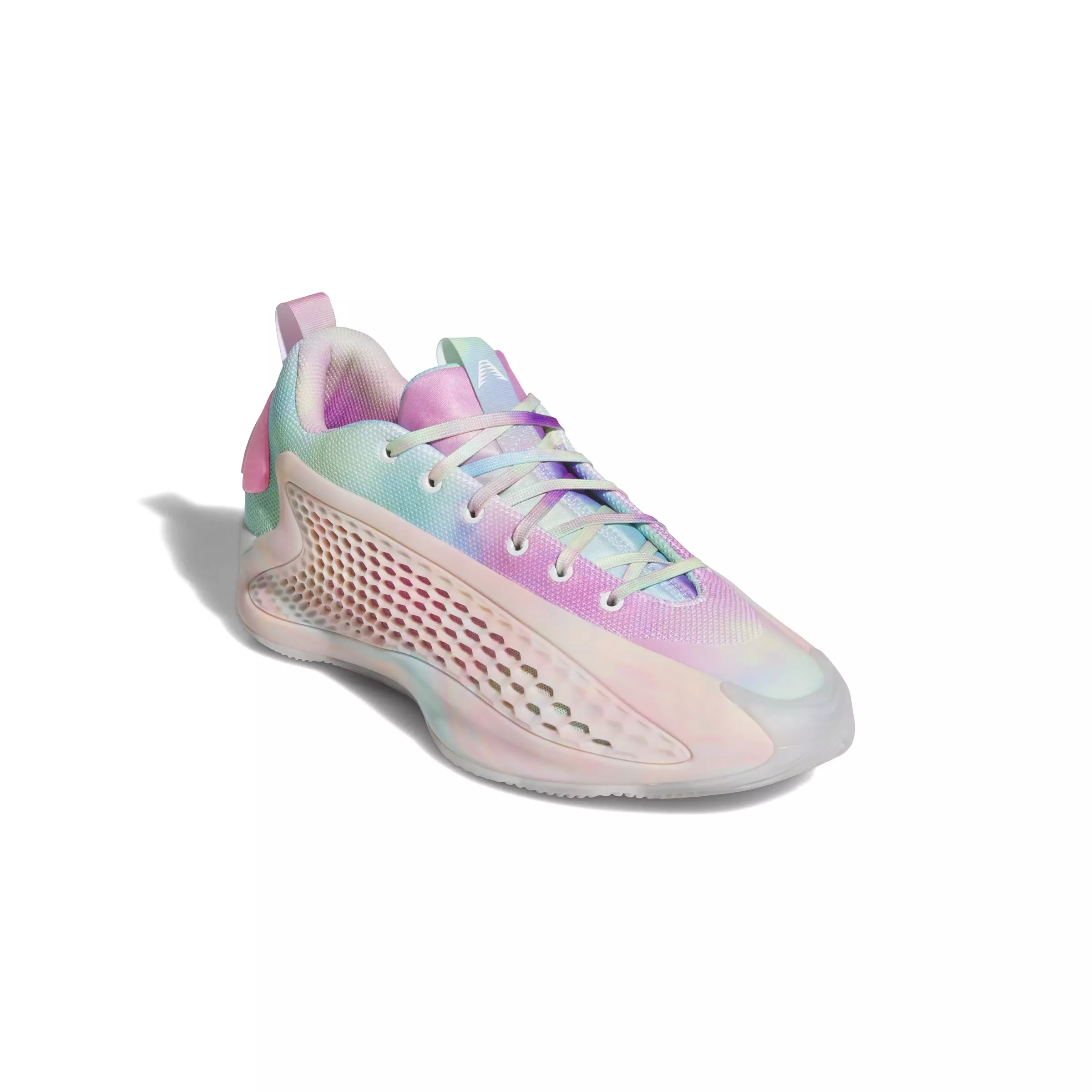 adidas Anthony Edwards 1 "Tie Dye" Men's Basketball Shoe - WHITE/ACID ORANGE/BLISS PINK