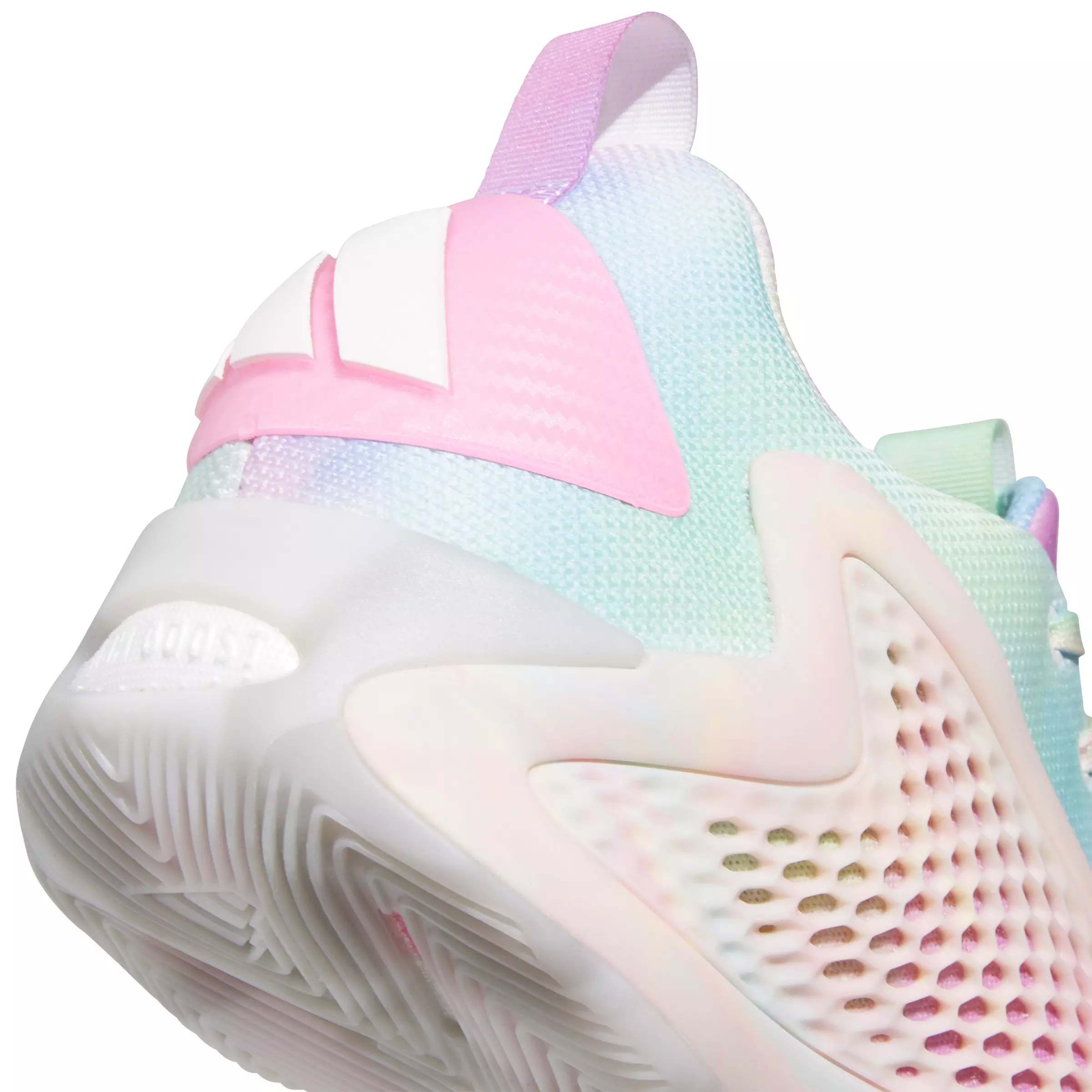 adidas Anthony Edwards 1 "Tie Dye" Men's Basketball Shoe - WHITE/ACID ORANGE/BLISS PINK