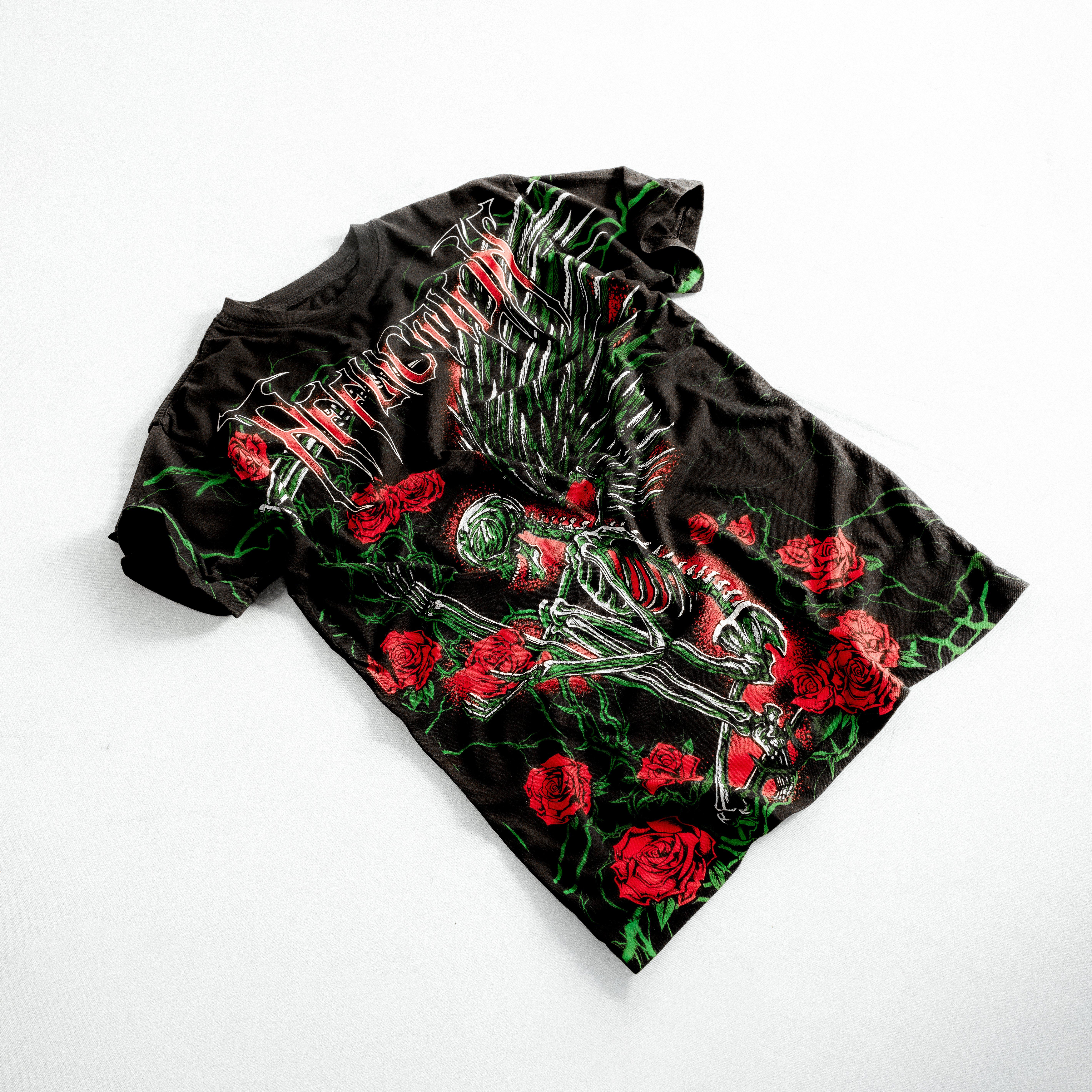 Affliction Women's Morning Epilogue Skelton Tee - Black - BLACK Thumbnail View 6