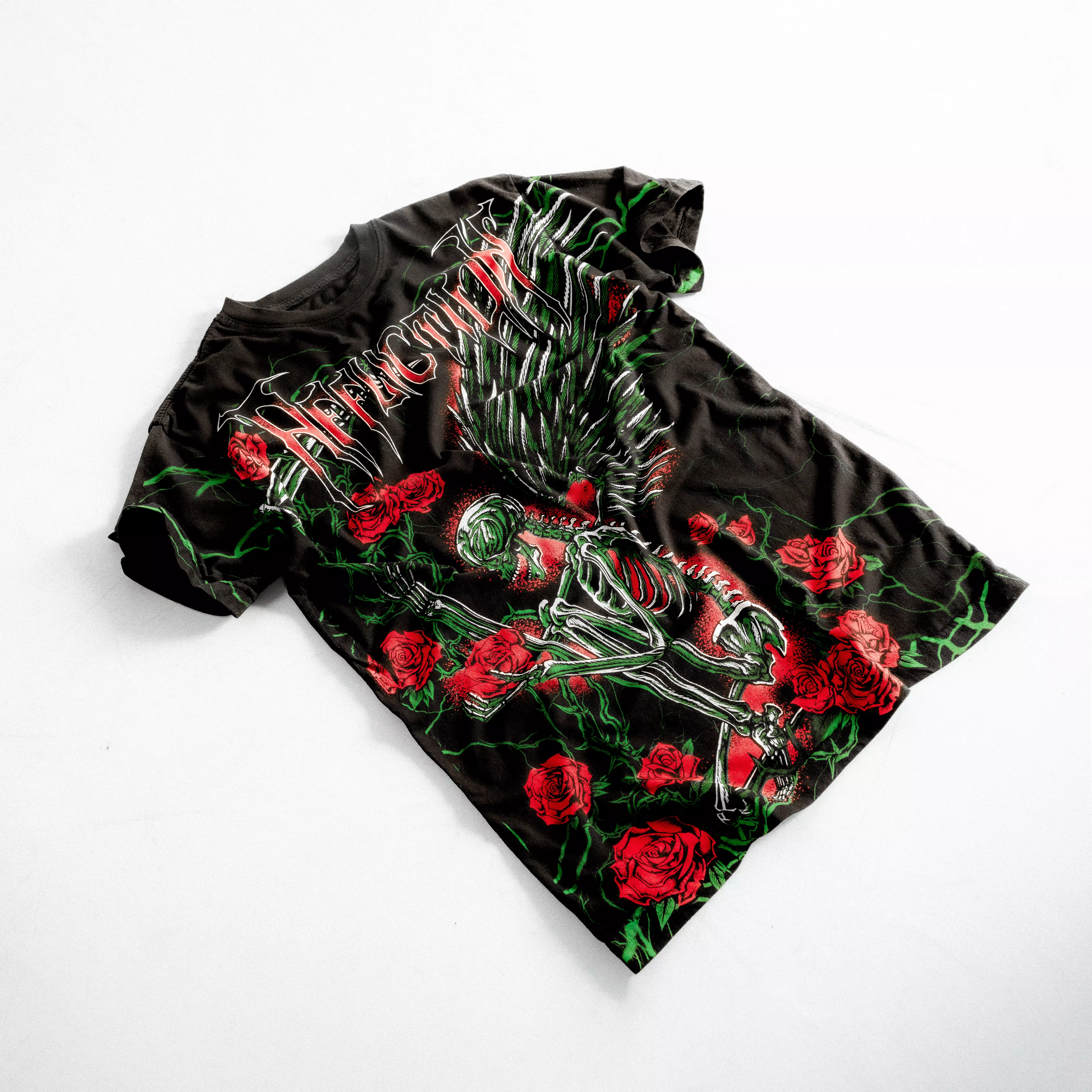 Affliction Women's Morning Epilogue Skelton Tee - Black - BLACK