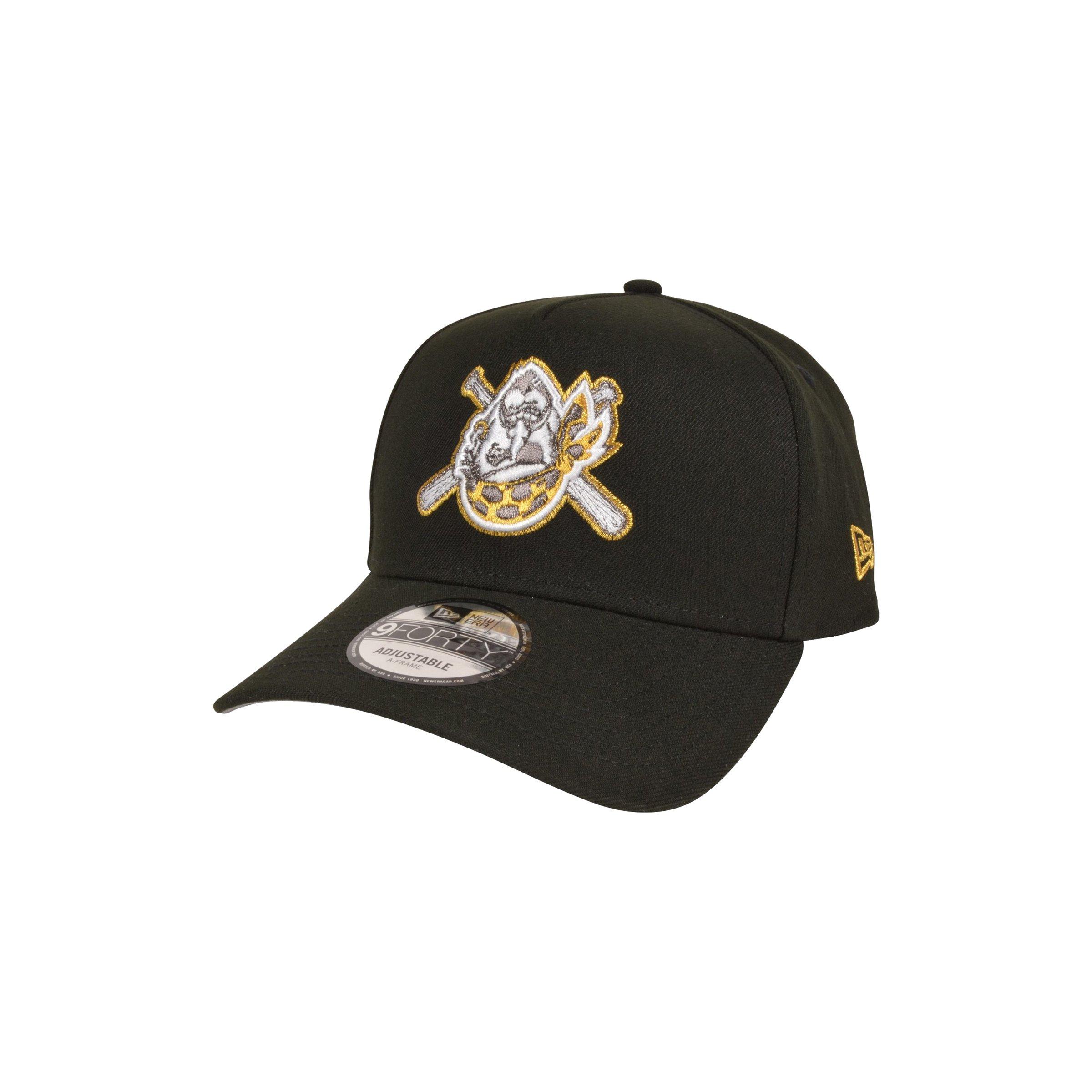 New Era Pittsburgh Pirates 9FORTY Upside Down Logo Snapback Hat-Black/Gold - BLACK/GOLD