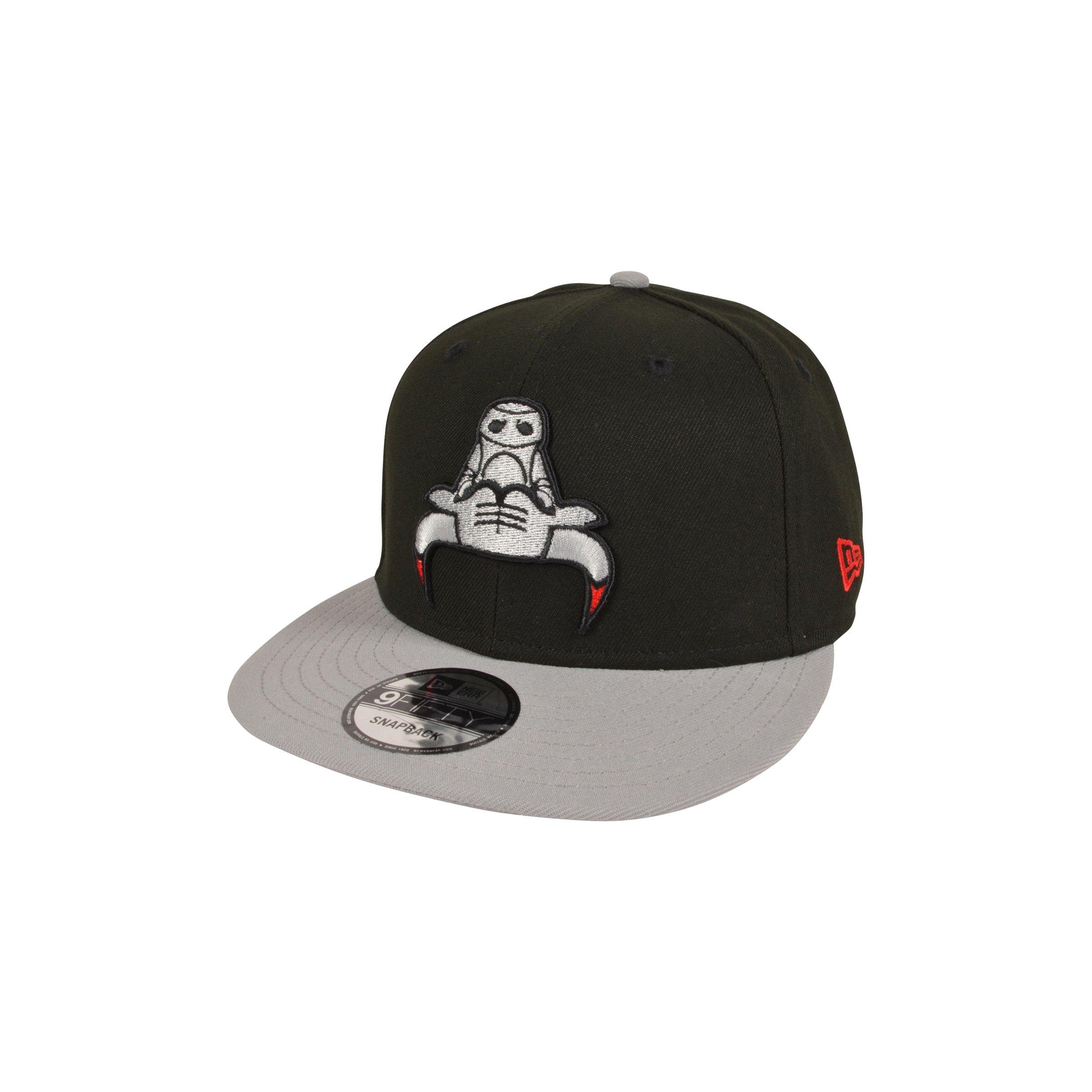 New Era Chicago Bulls 9FIFTY Upside Down Logo Snapback Hat-Black/Grey - BLACK/GREY