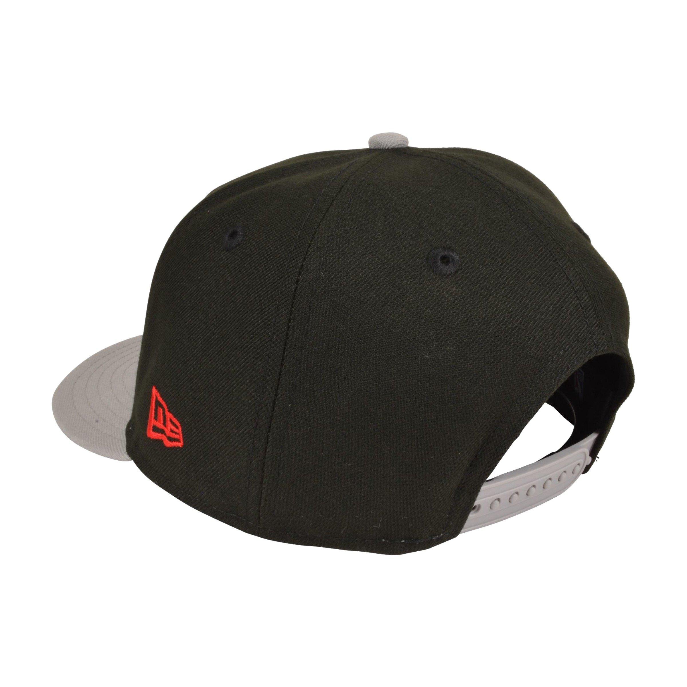 Men's New Era Chicago Bulls 9FIFTY Upside Down Logo Snapback Hat-Black/Grey