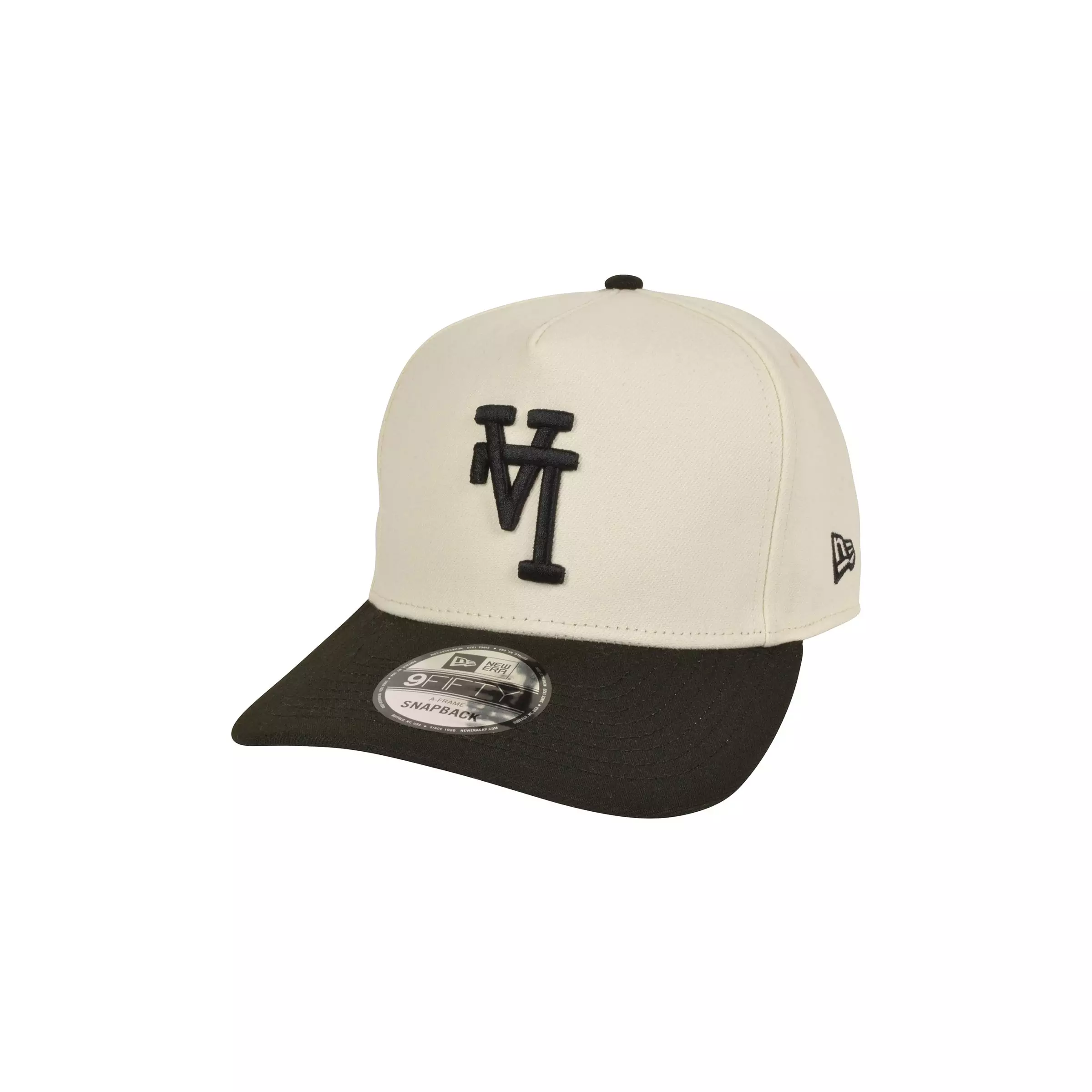New Era Los Angeles Dodgers 9FIFTY Upside Down Logo Snapback Hat-Tan/Black - TAN/BLACK