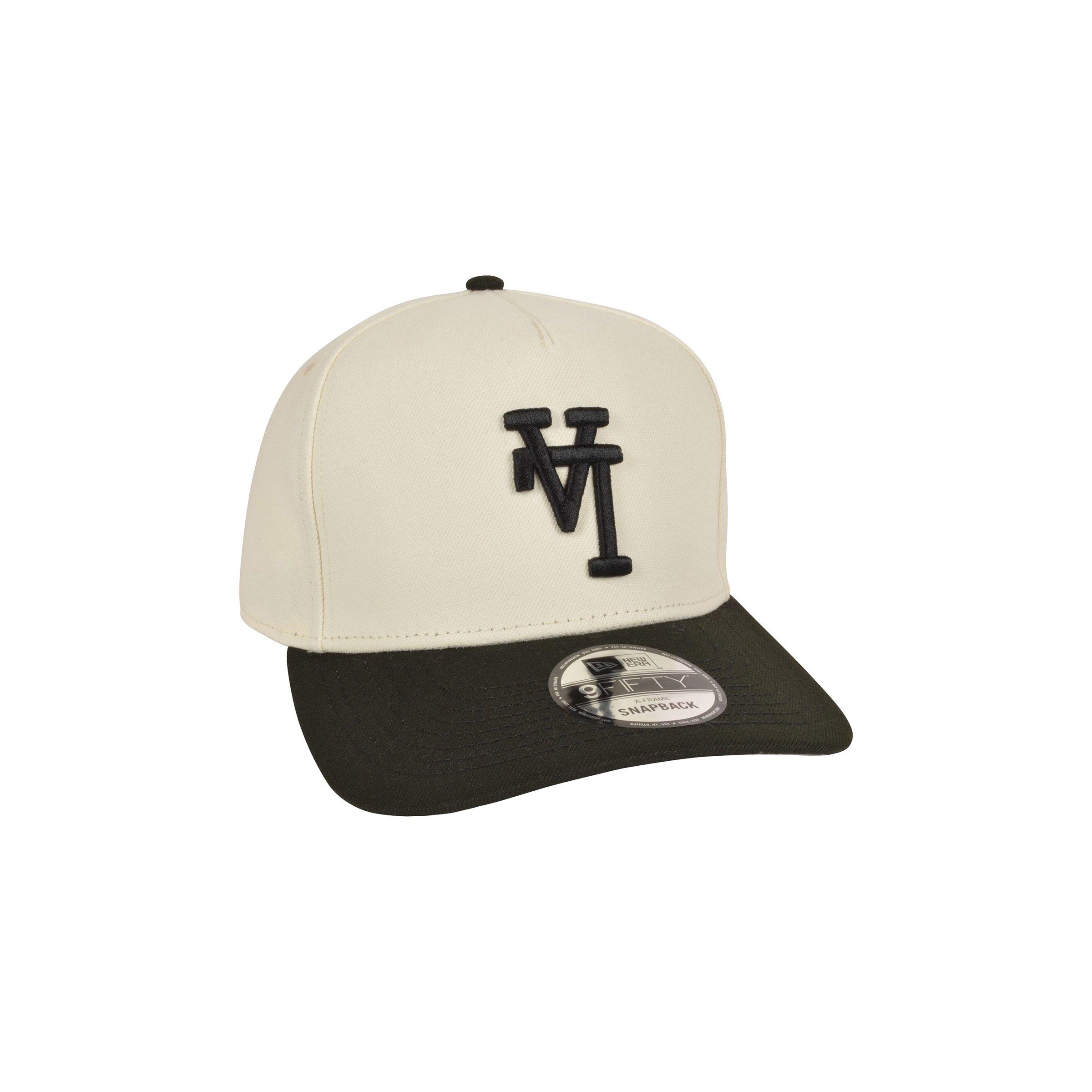 Men's New Era Los Angeles Dodgers&nbsp;9FIFTY Upside Down Logo Snapback Hat-Tan/Black